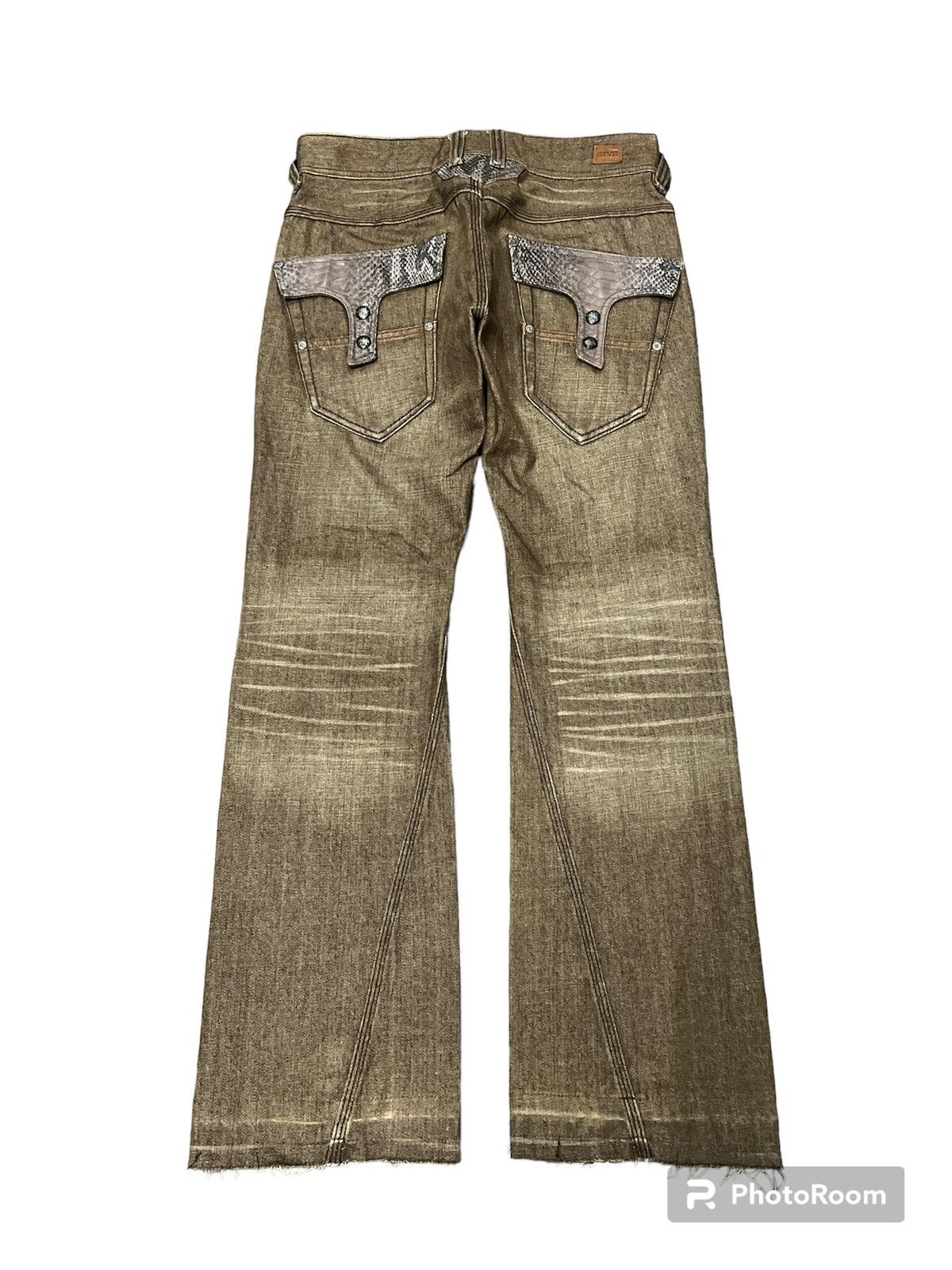 Japanese Brand FLARED💥NICOLE CLUB TWIST DISTRESSED DENIM PANT Size US 30 / EU 46 - 7 Thumbnail