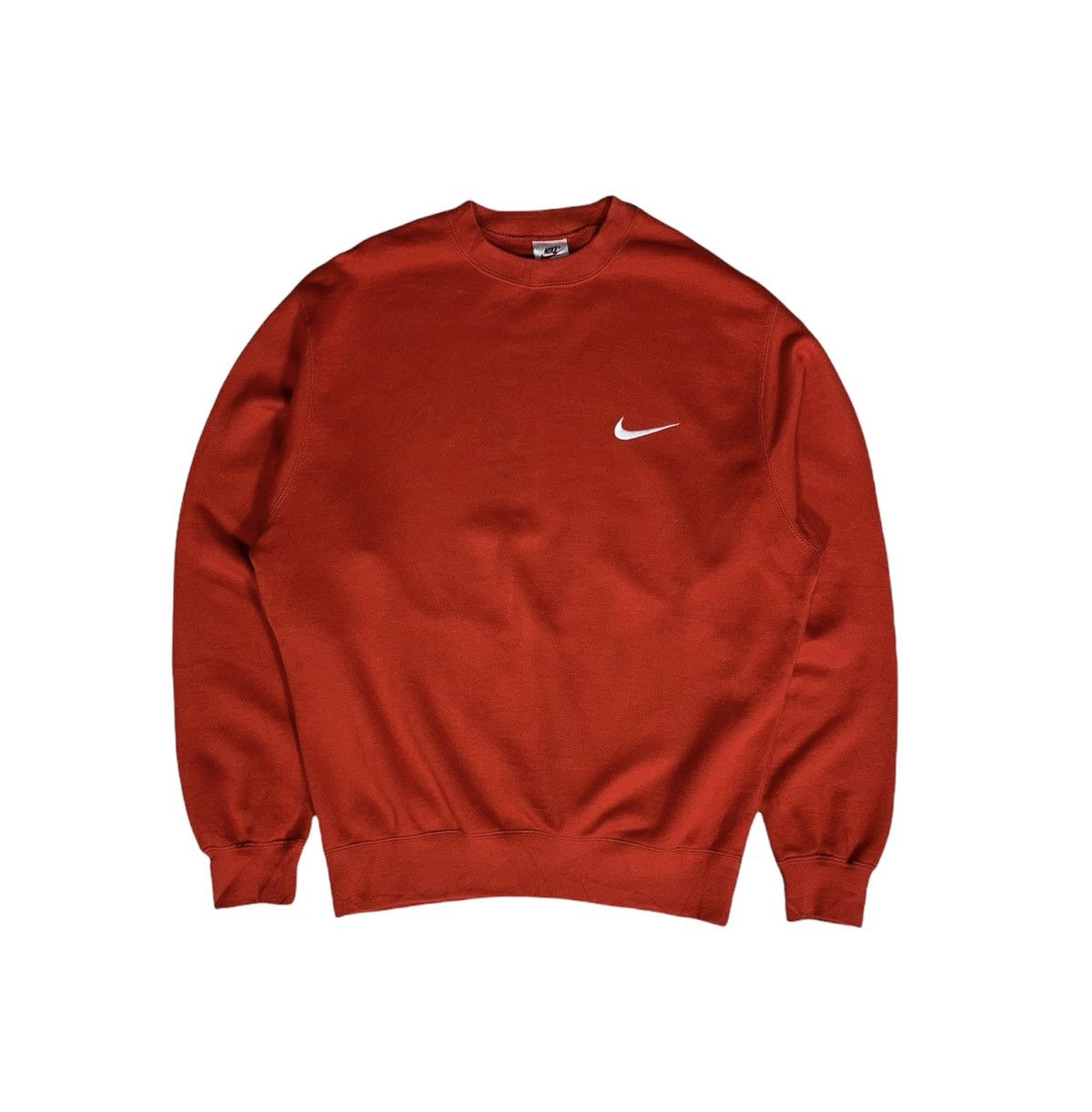 image of Archival Clothing x Nike Vintage Deadstock Nike Swoosh Sweatshirt in Red, Men's (Size Medium)