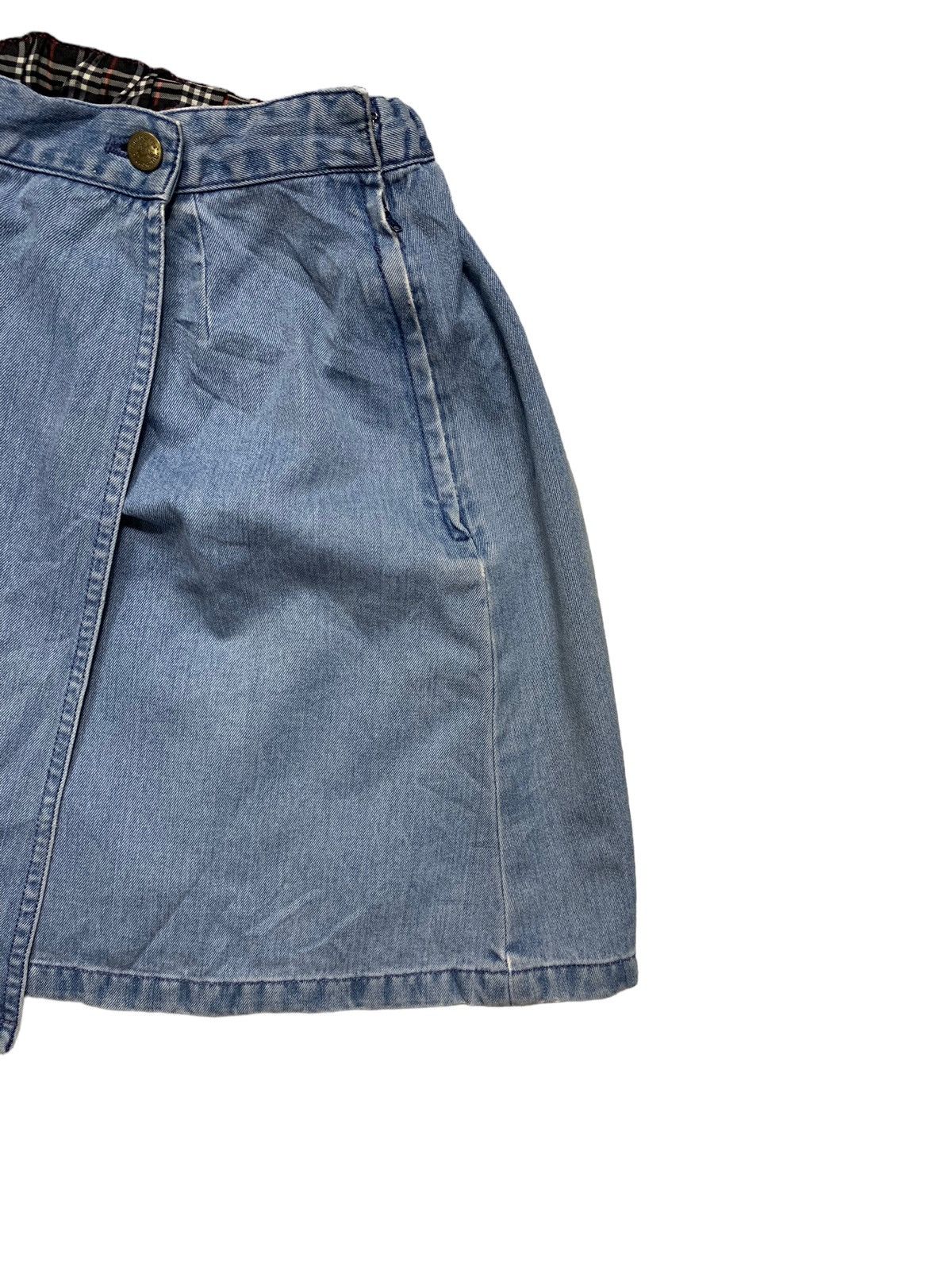 Burberry × Vintage Rare Vintage Burberrys Mini Skirt Denim Size 23" - 3 Thumbnail