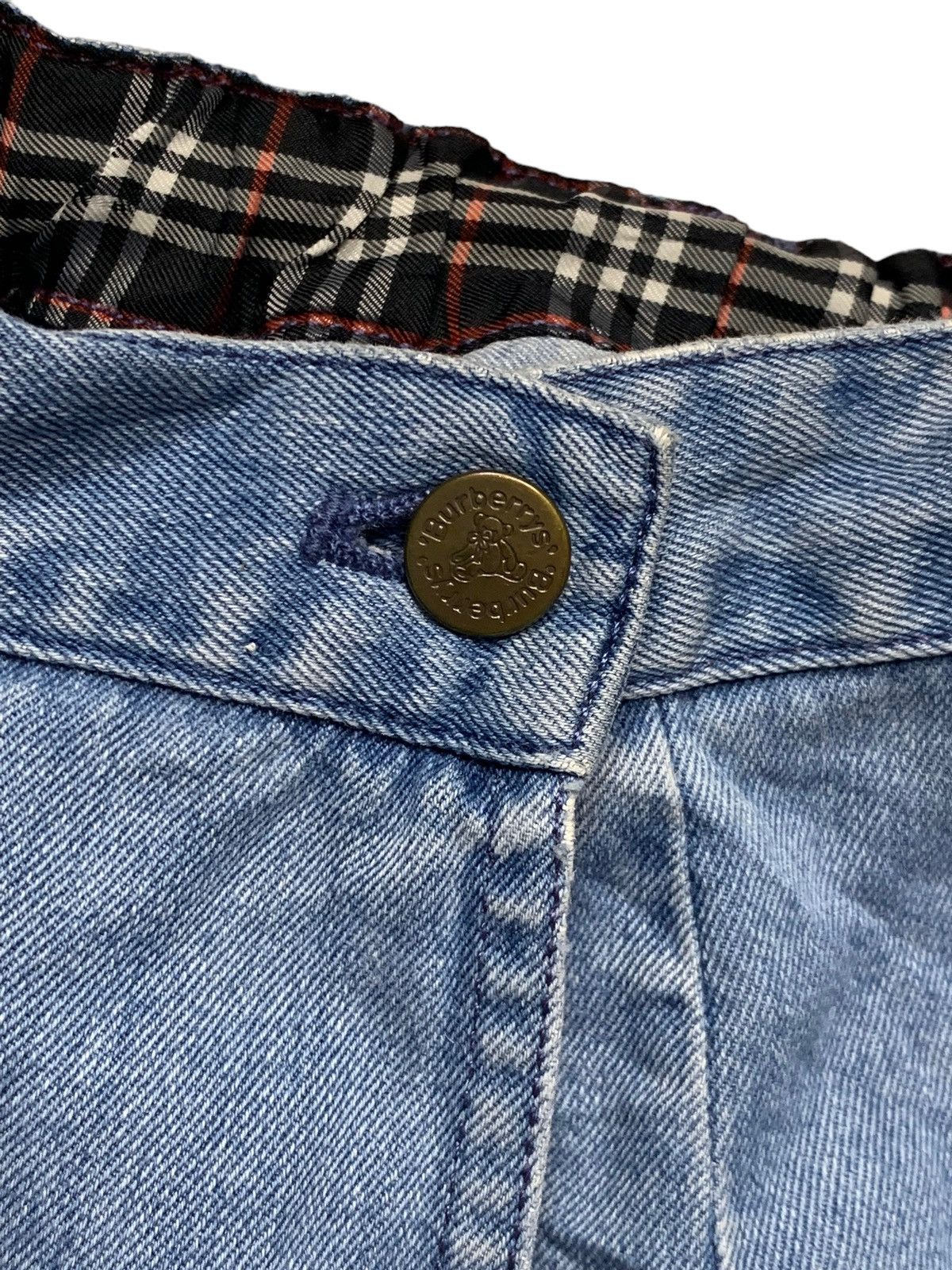 Burberry × Vintage Rare Vintage Burberrys Mini Skirt Denim Size 23" - 4 Thumbnail