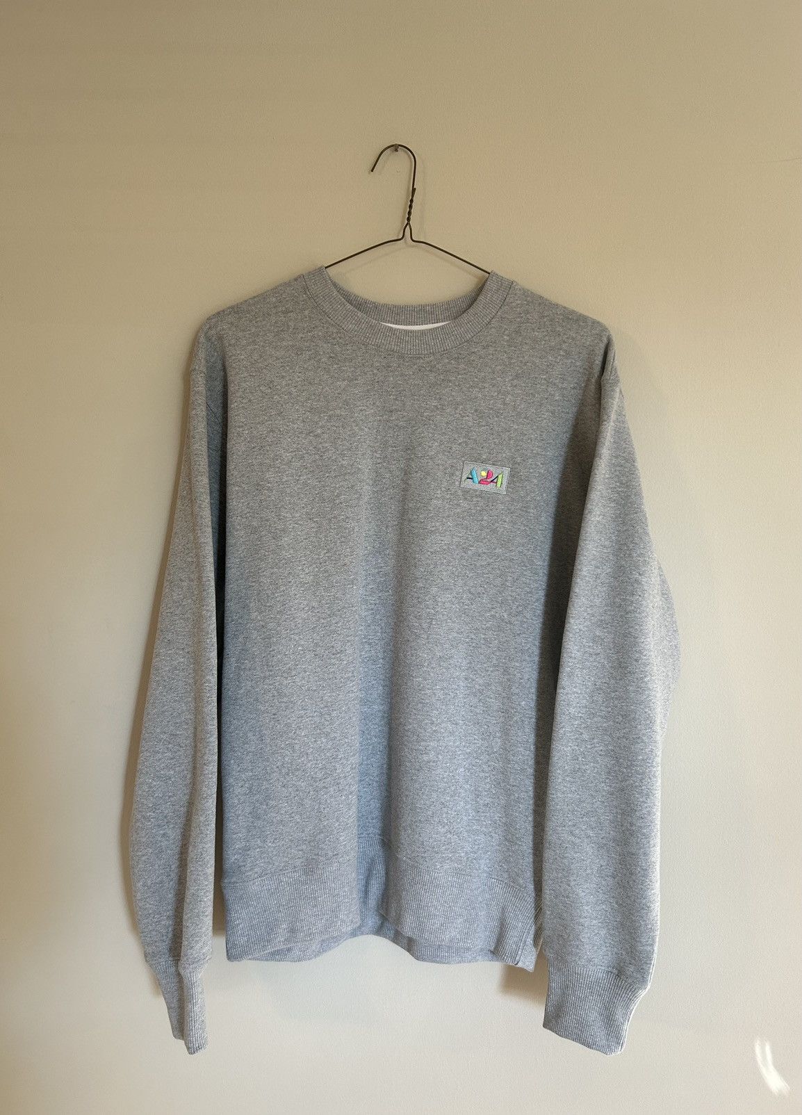 A24 A24 Gray Patch Logo Heavyweight Pullover Sweatshirt (2020) | Grailed