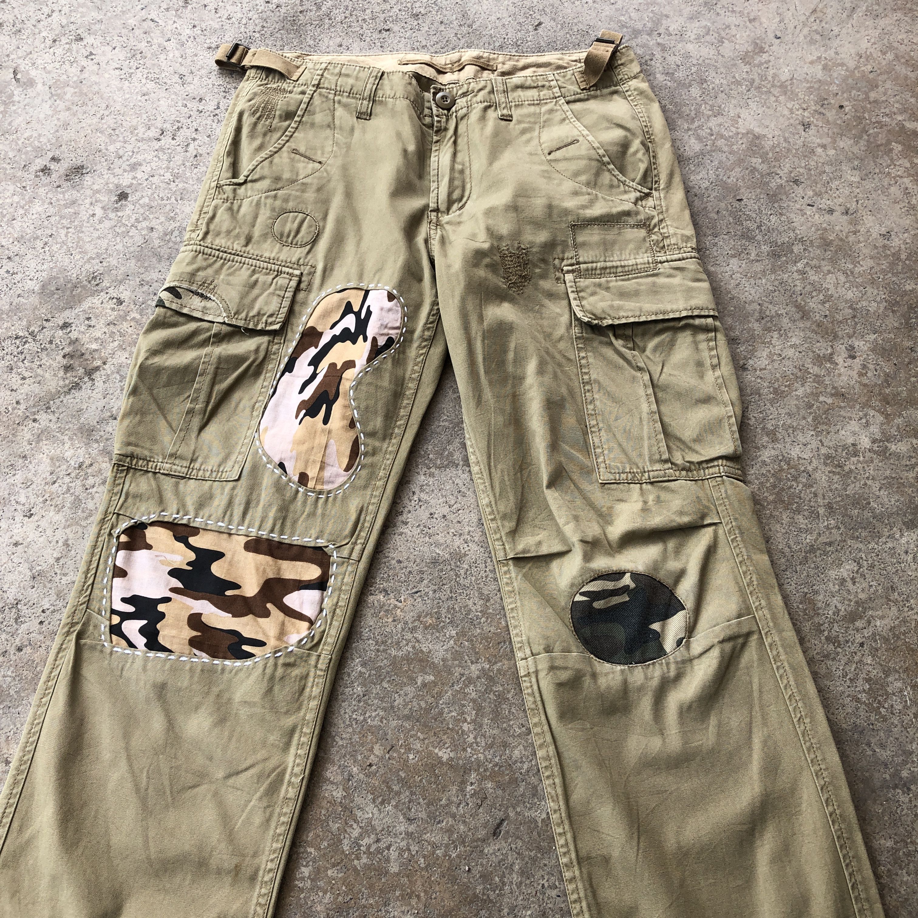 Japanese Brand × Vintage Vintage Baldia Cargo Pants Patchwork Camo Size US 32 / EU 48 - 2 Thumbnail