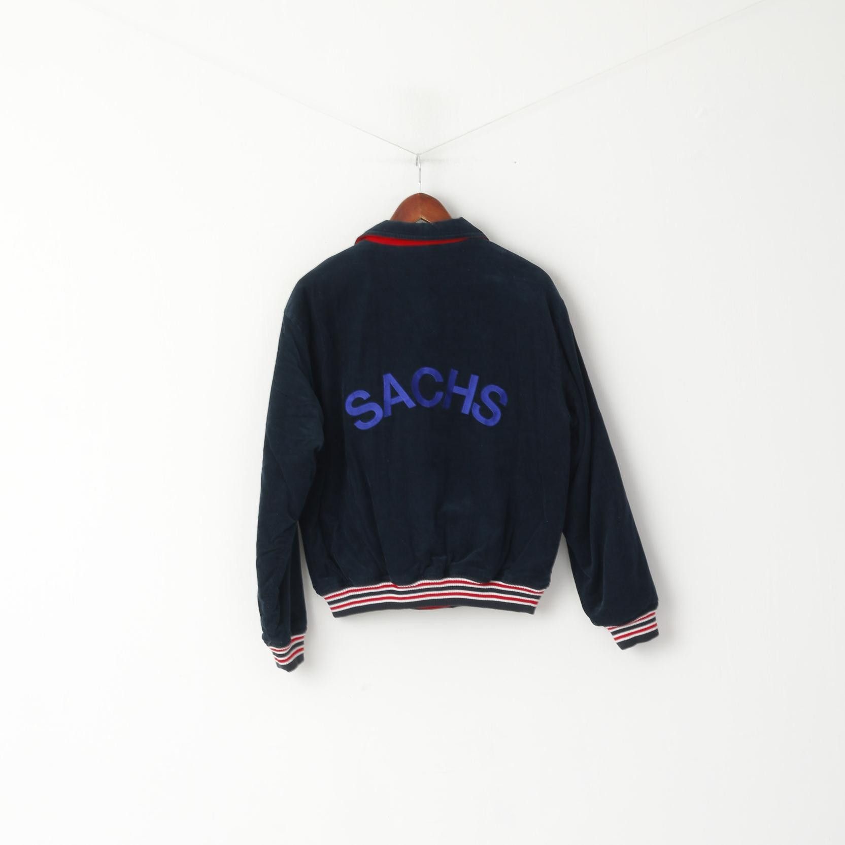 Vintage Sachs Men XS Jacket Navy Cotton Bomber Automotive 4832 Size US XS / EU 42 / 0 - 7 Thumbnail
