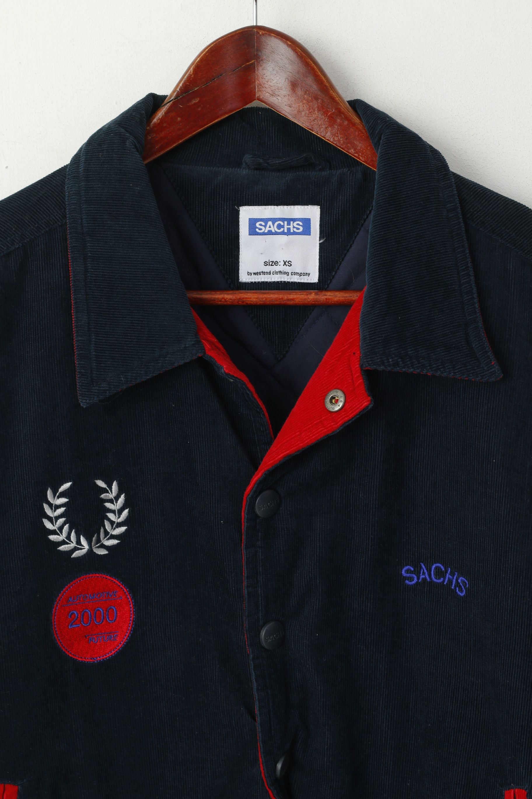 Vintage Sachs Men XS Jacket Navy Cotton Bomber Automotive 4832 Size US XS / EU 42 / 0 - 2 Thumbnail