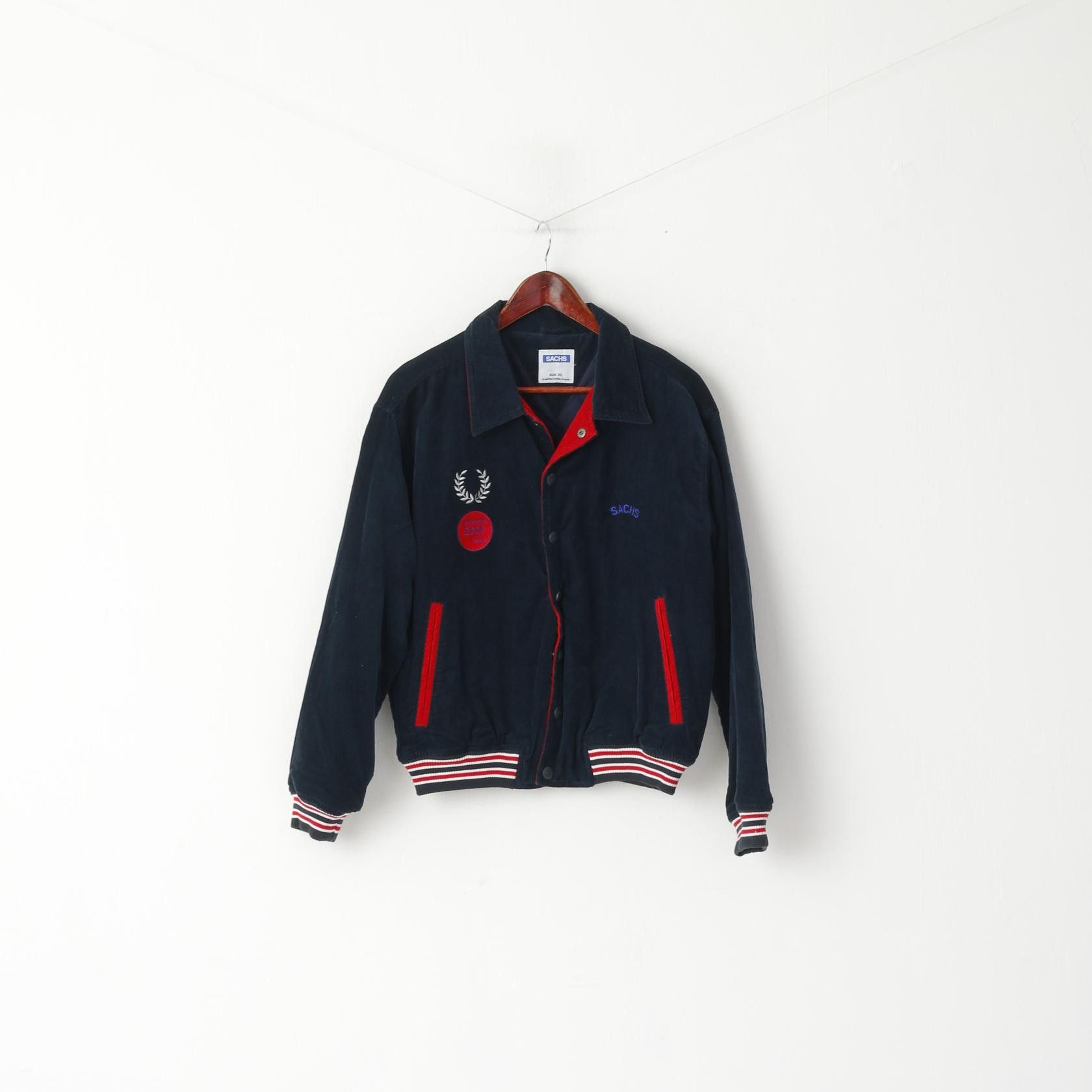 Vintage Sachs Men XS Jacket Navy Cotton Bomber Automotive 4832 Size US XS / EU 42 / 0 - 1 Thumbnail