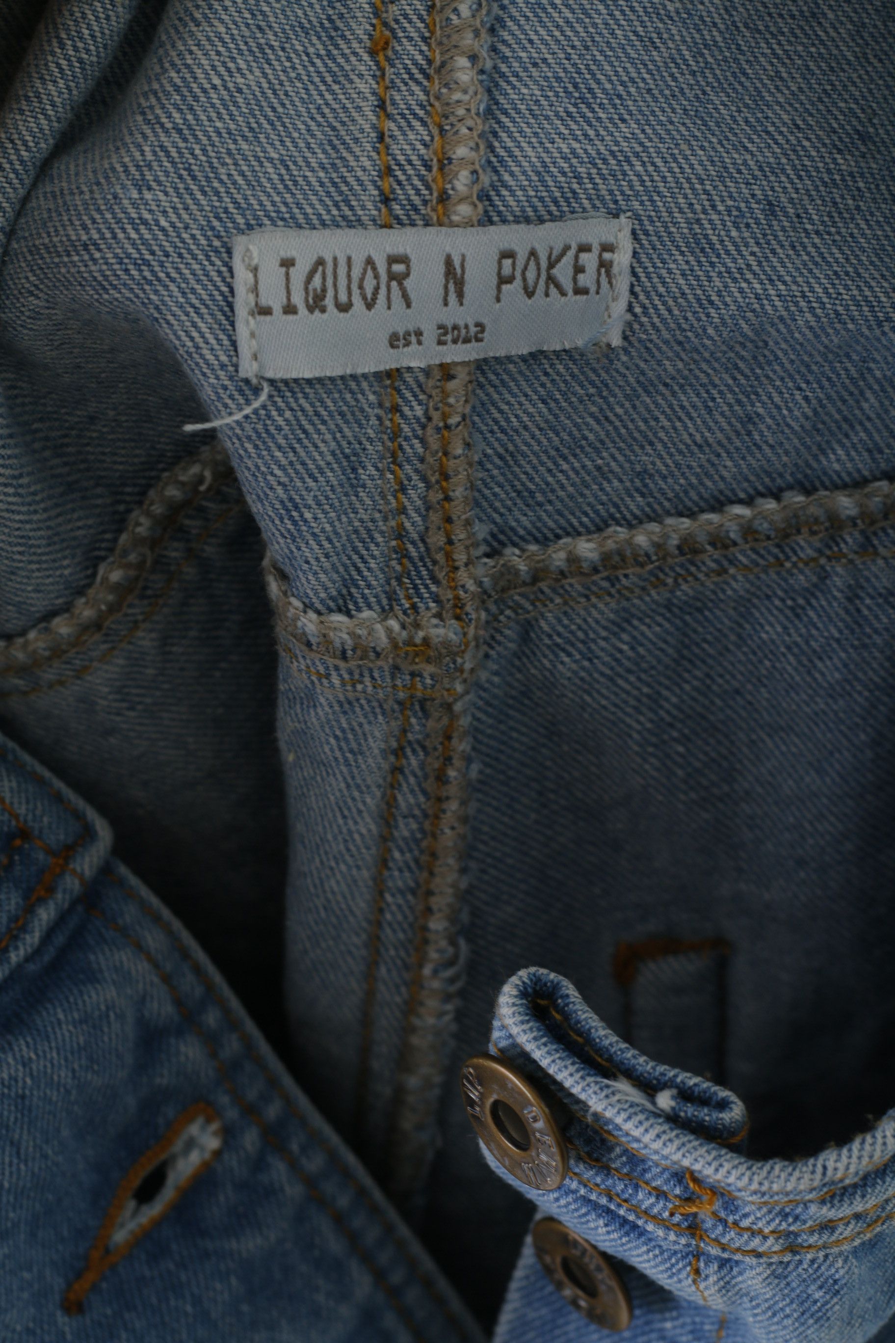 Vintage Liquor N Poker Men 34 Dungarees Blue Distressed 3210 Size US 34 / EU 50 - 5 Thumbnail