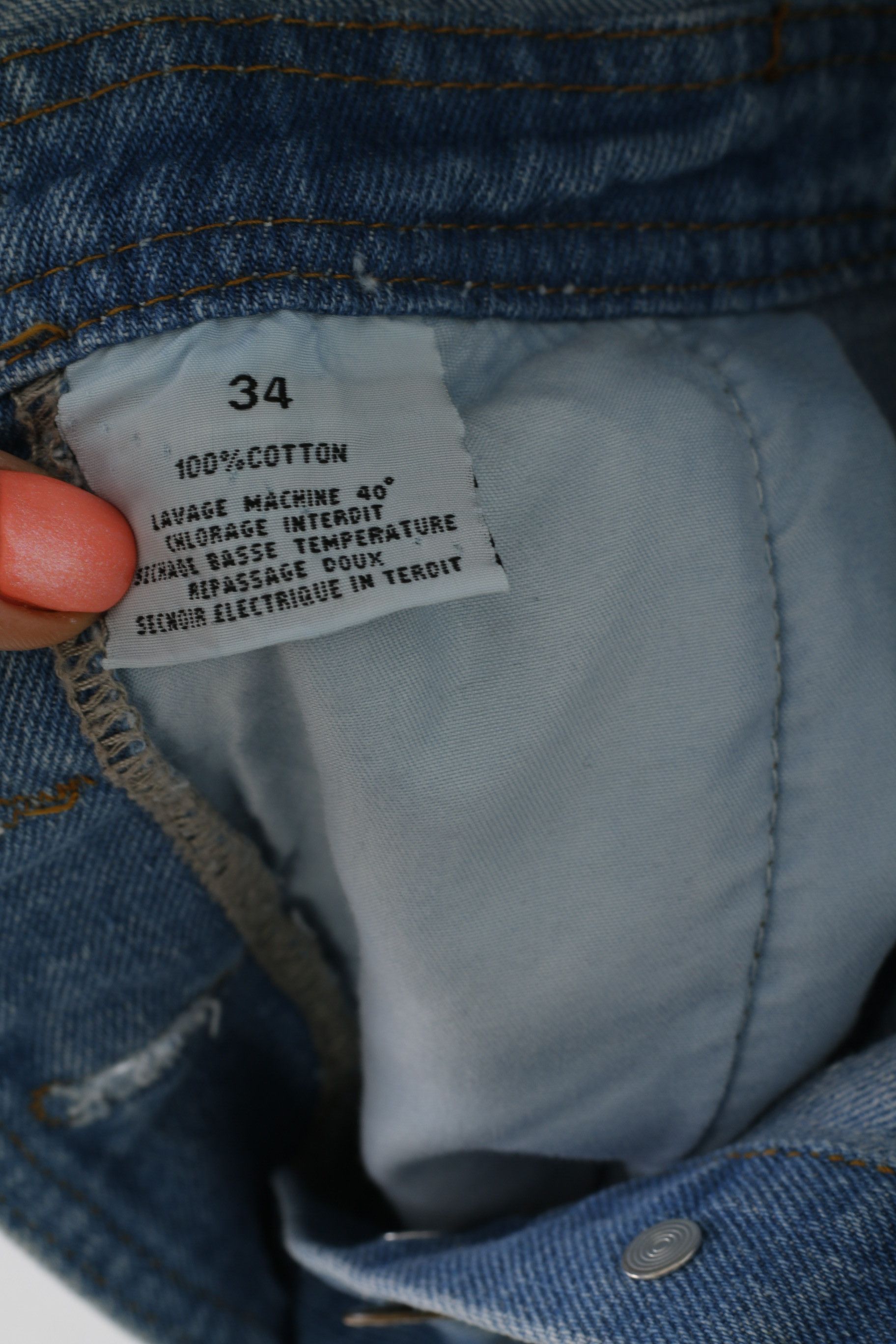 Vintage Liquor N Poker Men 34 Dungarees Blue Distressed 3210 Size US 34 / EU 50 - 4 Thumbnail