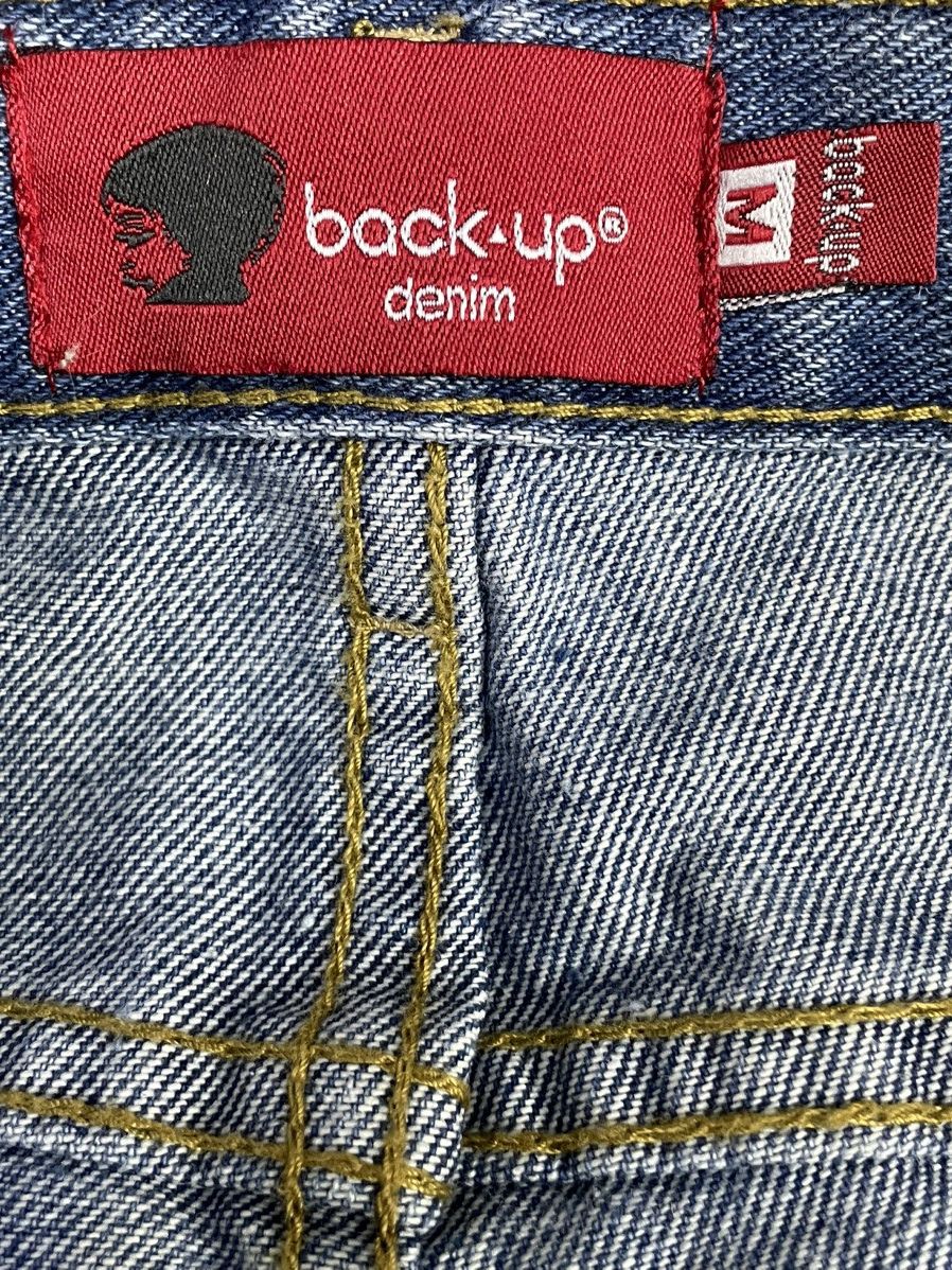 Japanese Brand × Vintage Backup Japan Reversed Style Denim Pants With Leather Belt Size US 27 - 14 Thumbnail