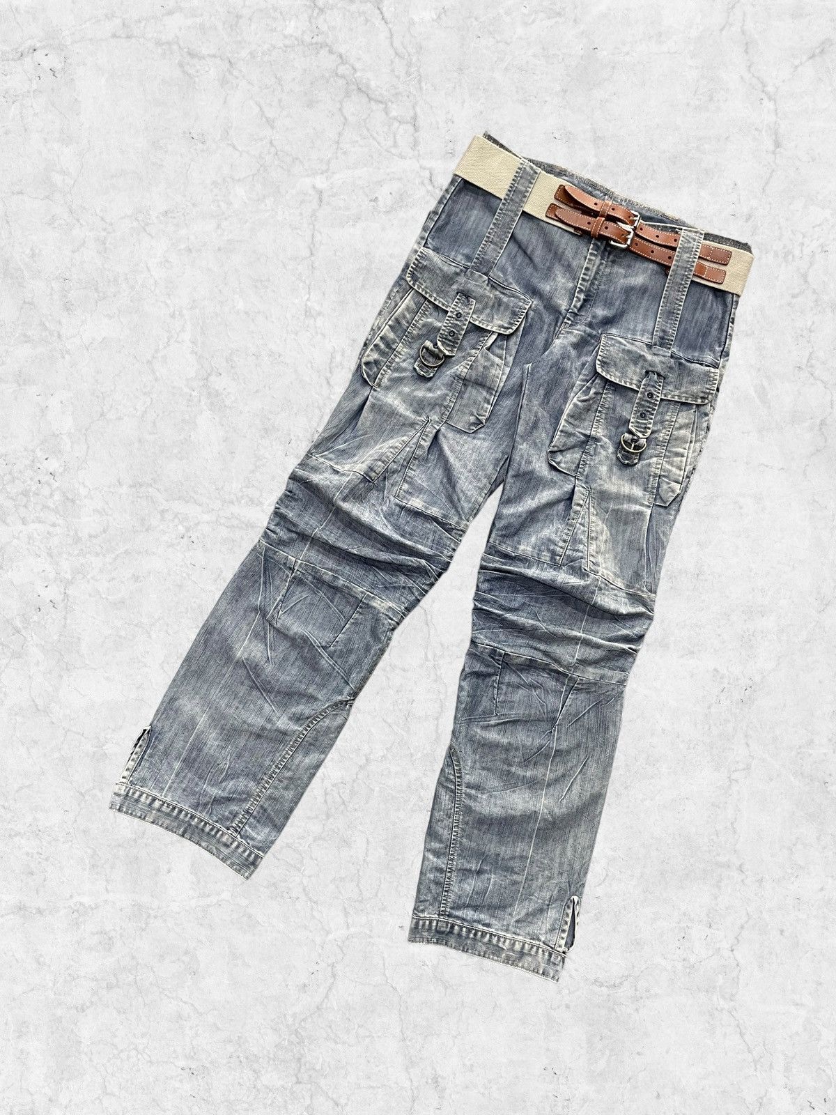 Marithe + Francois Girbaud Archive Marithe Francois Girbaud Parachute Cargos With Belt Size US 32 / EU 48 - 4 Thumbnail