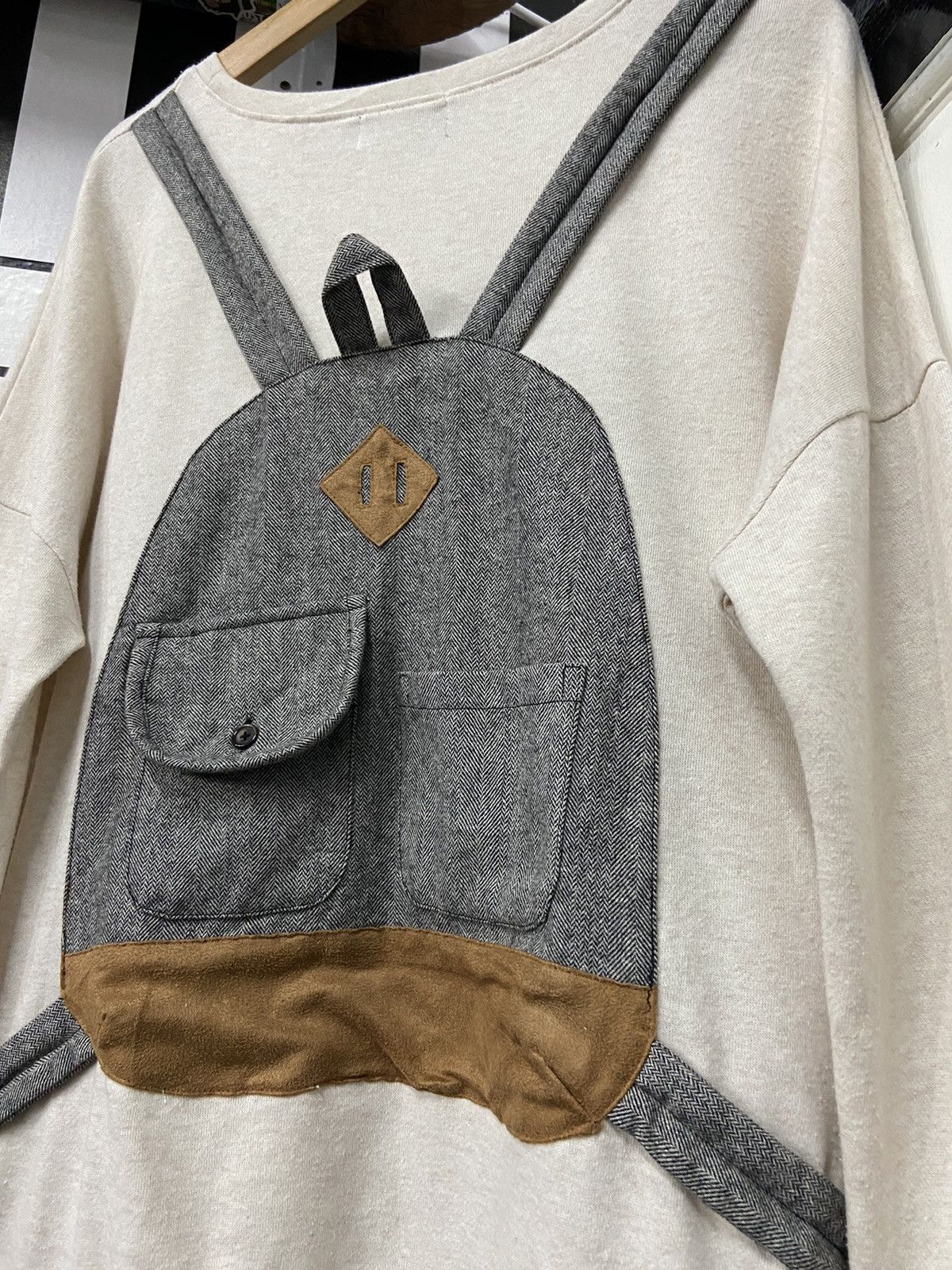 Designer × Japanese Brand × Vintage Vintage Rivet & Surge Patch Backpack Doodle Poems Sweatshirt Size US M / EU 48-50 / 2 - 10 Thumbnail