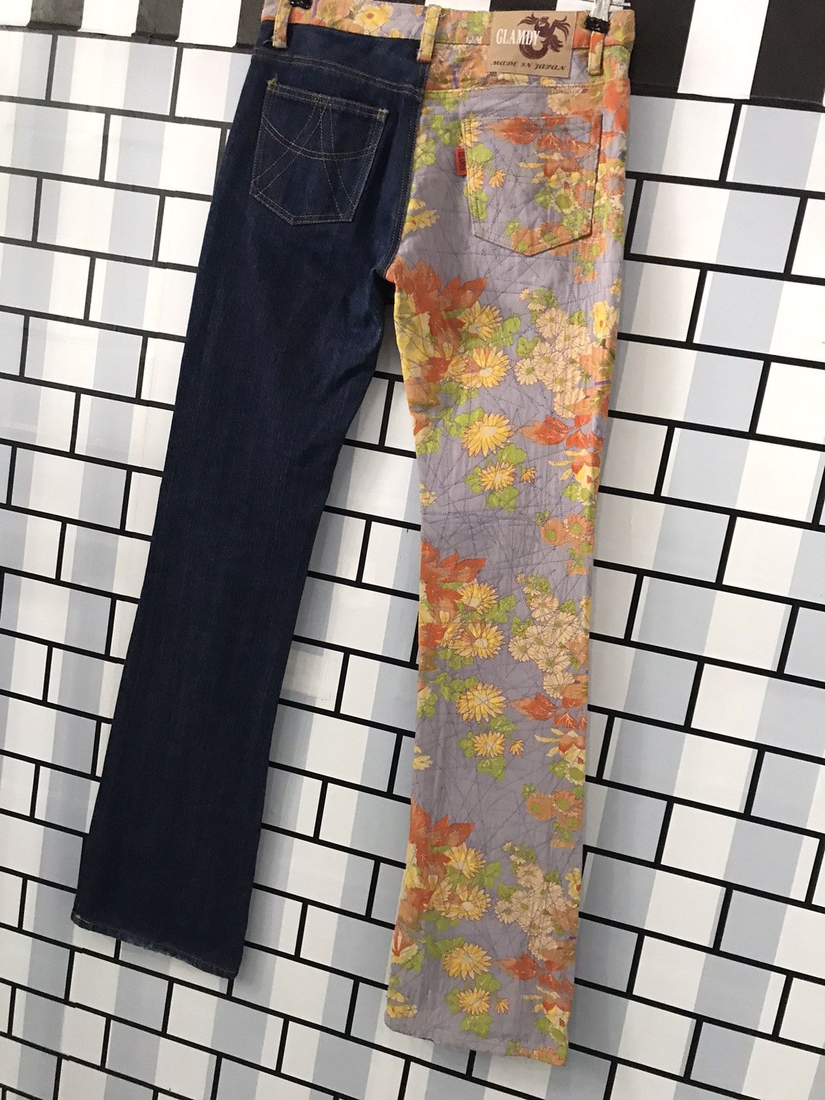 Art Comes First × Japanese Brand Japanese Brand Glamdy Reconstructed Split Flare denim pants Size US 29 - 3 Thumbnail