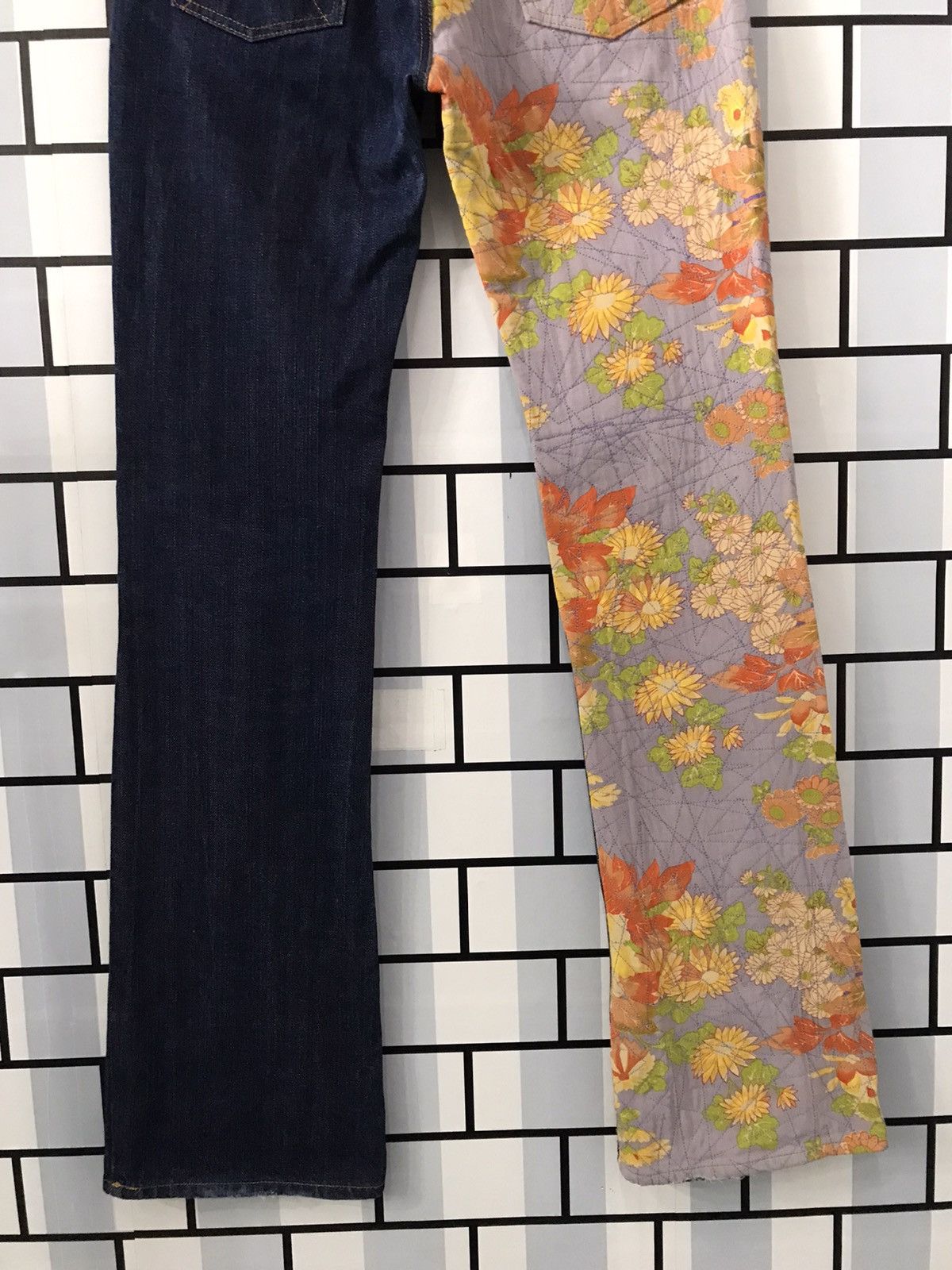 Art Comes First × Japanese Brand Japanese Brand Glamdy Reconstructed Split Flare denim pants Size US 29 - 5 Thumbnail