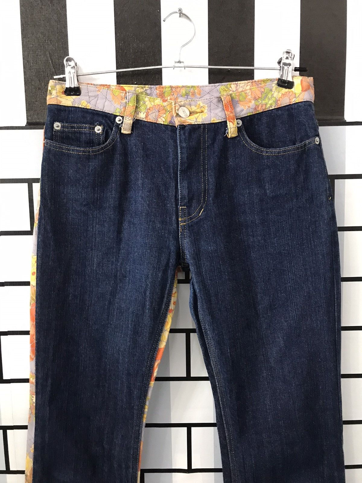 Art Comes First × Japanese Brand Japanese Brand Glamdy Reconstructed Split Flare denim pants Size US 29 - 9 Thumbnail