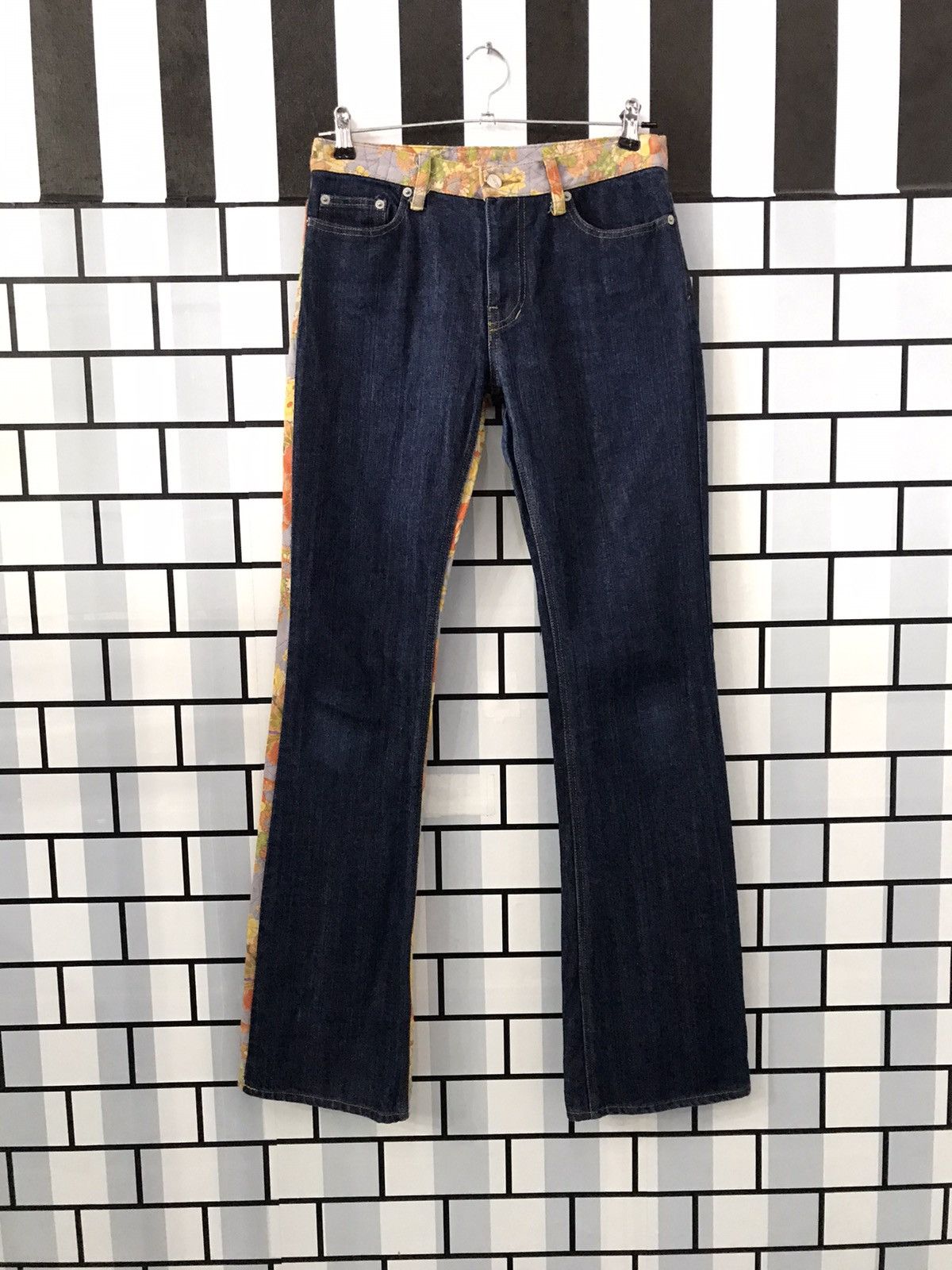 Art Comes First × Japanese Brand Japanese Brand Glamdy Reconstructed Split Flare denim pants Size US 29 - 8 Thumbnail