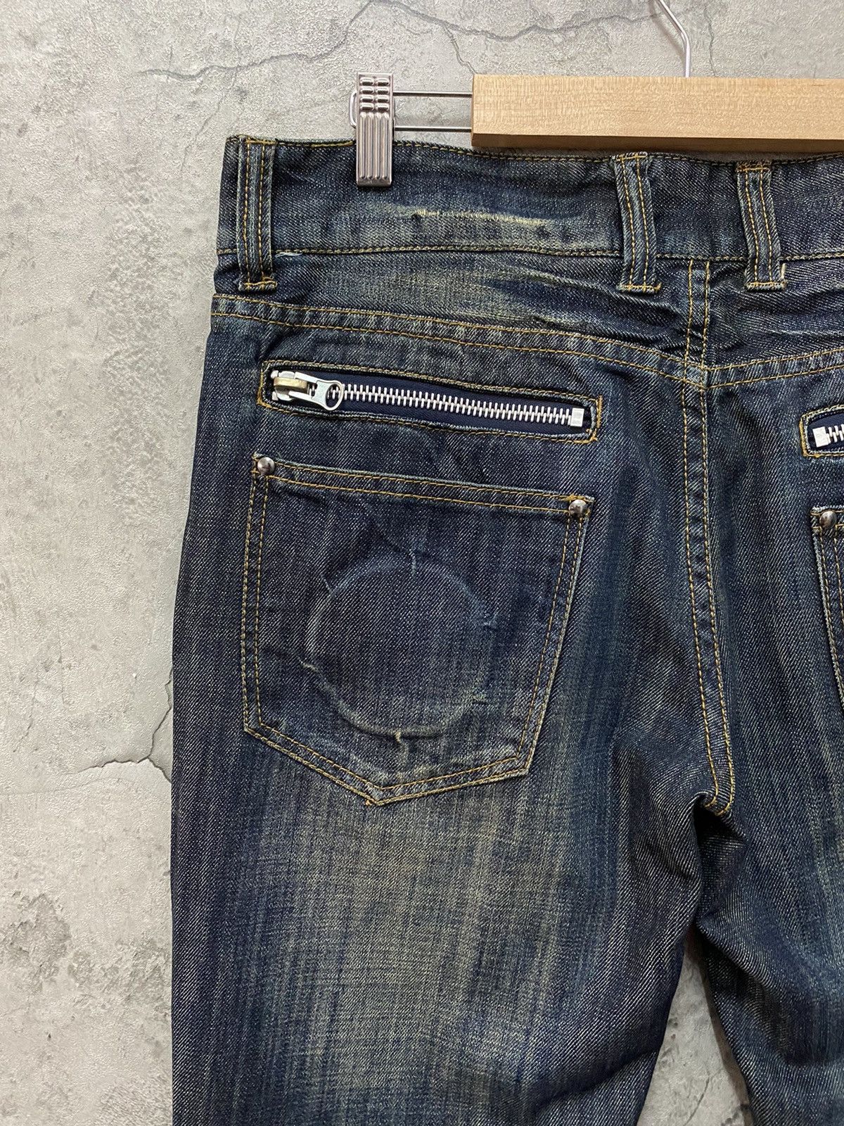 Japanese Brand Vintage Semantic Design Japan Bondage Zipper Denim Pants Size US 34 / EU 50 - 14 Thumbnail