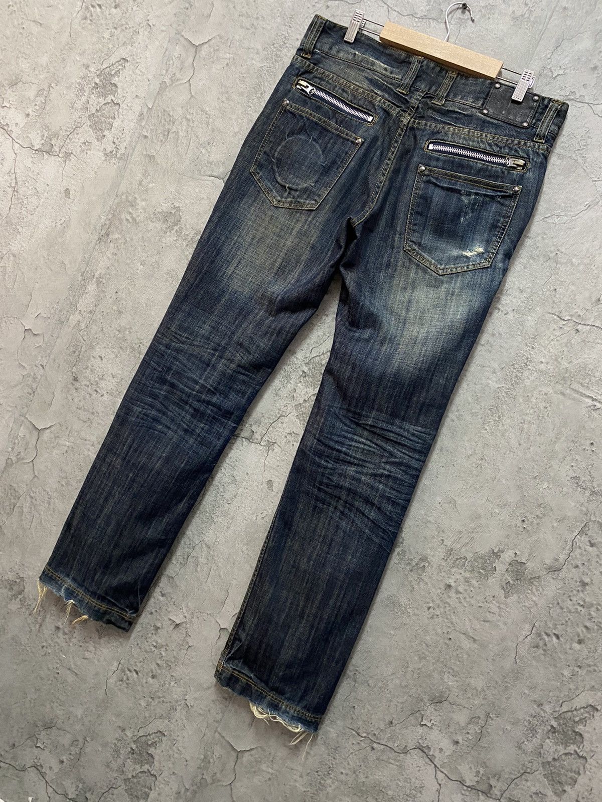 Japanese Brand Vintage Semantic Design Japan Bondage Zipper Denim Pants Size US 34 / EU 50 - 11 Thumbnail