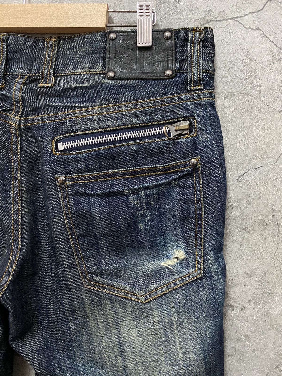Japanese Brand Vintage Semantic Design Japan Bondage Zipper Denim Pants Size US 34 / EU 50 - 15 Thumbnail