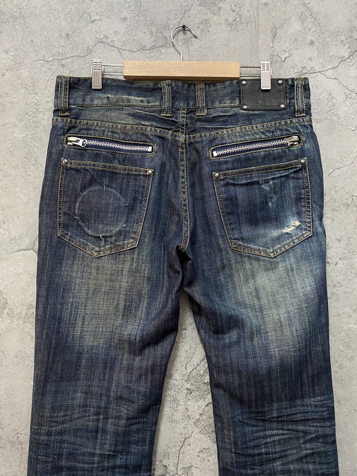 Japanese Brand Vintage Semantic Design Japan Bondage Zipper Denim Pants Size US 34 / EU 50 - 12 Thumbnail