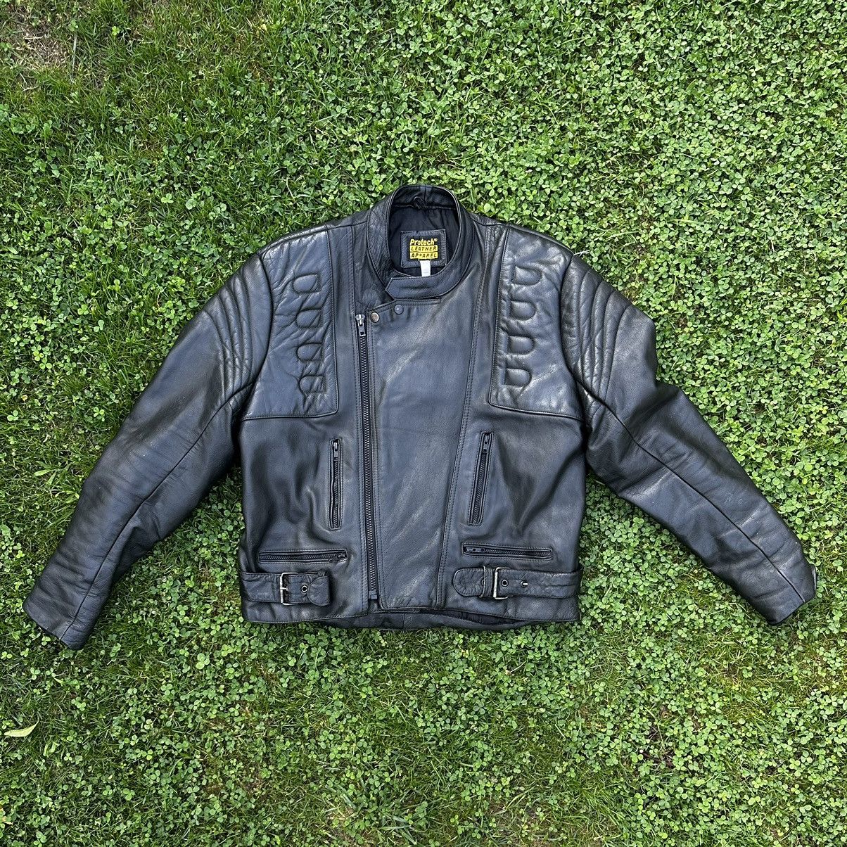 Vintage Protech Leather Apparel Jacket Grailed