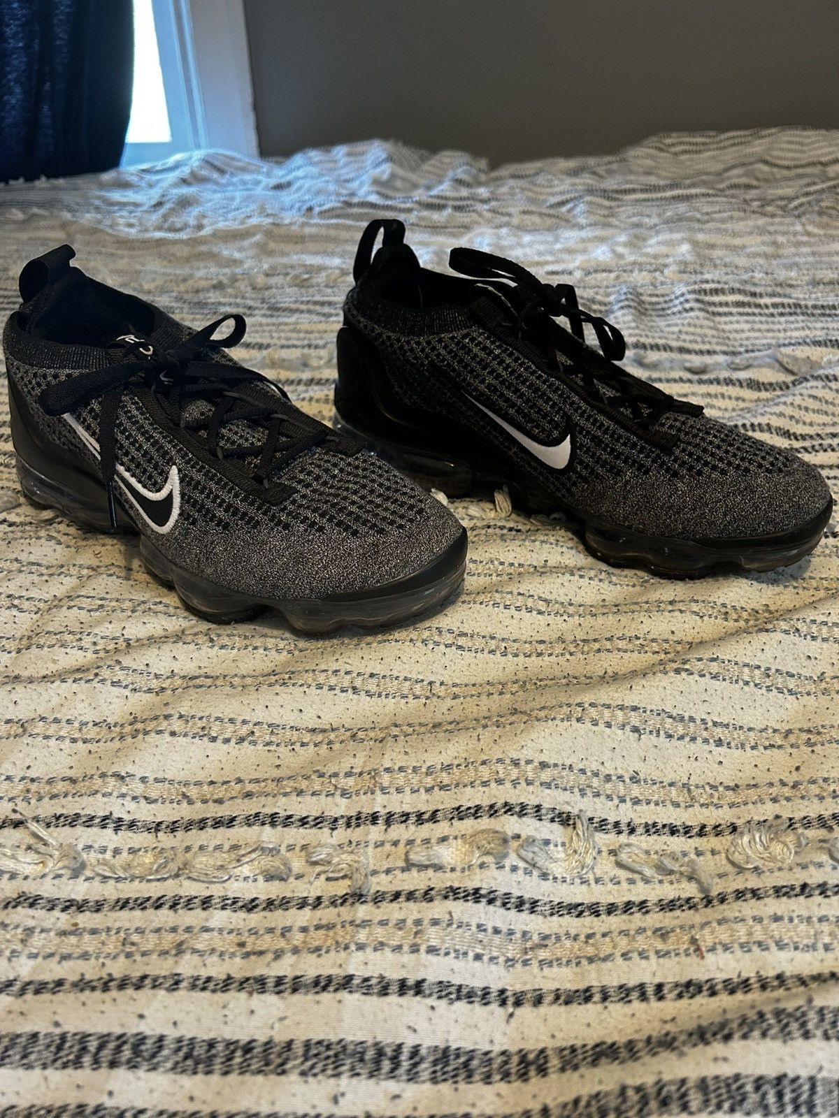 Nike Nike Vapormax 2021 FK Black White Anthracite Size US 7 / EU 40 - 1 Thumbnail