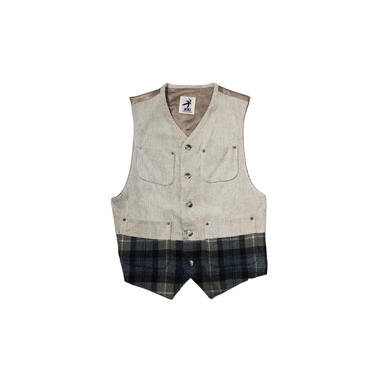 Issey Miyake Hai Sporting Gear Corduroy Patchwork Vest Issey Miyake Size US M / EU 48-50 / 2 - 6 Thumbnail