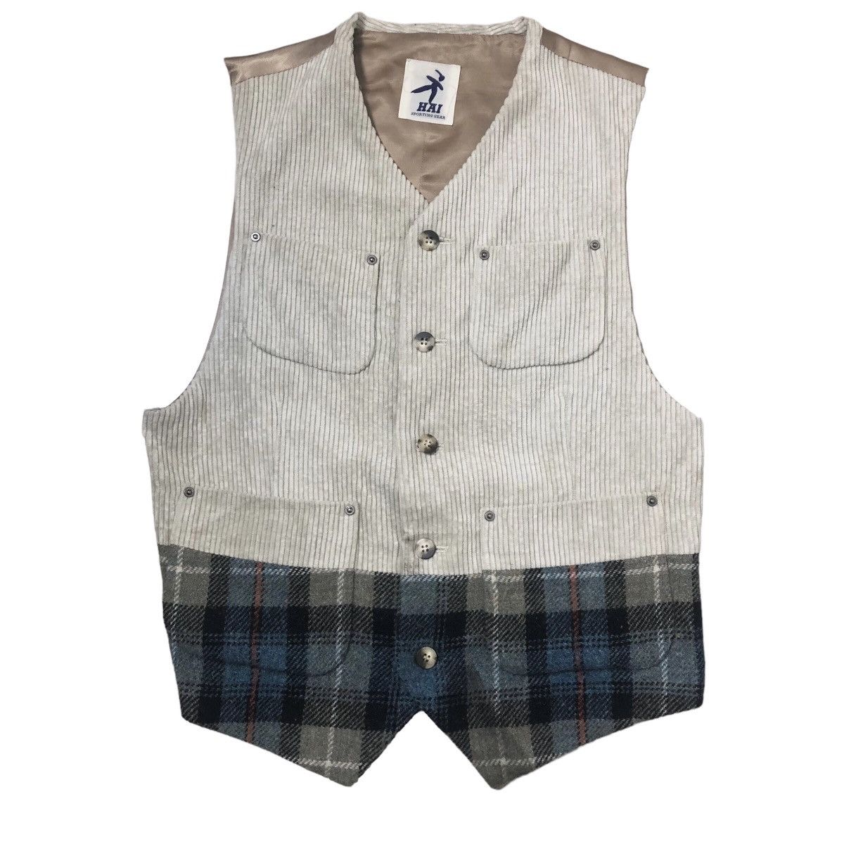 Hai Sporting Gear Corduroy Patchwork Vest Issey Miyake