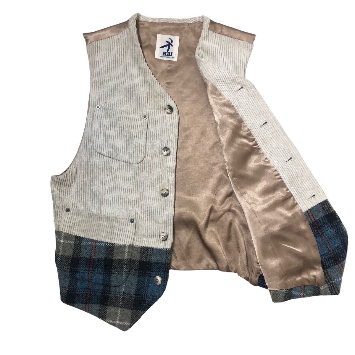 Issey Miyake Hai Sporting Gear Corduroy Patchwork Vest Issey Miyake Size US M / EU 48-50 / 2 - 4 Thumbnail