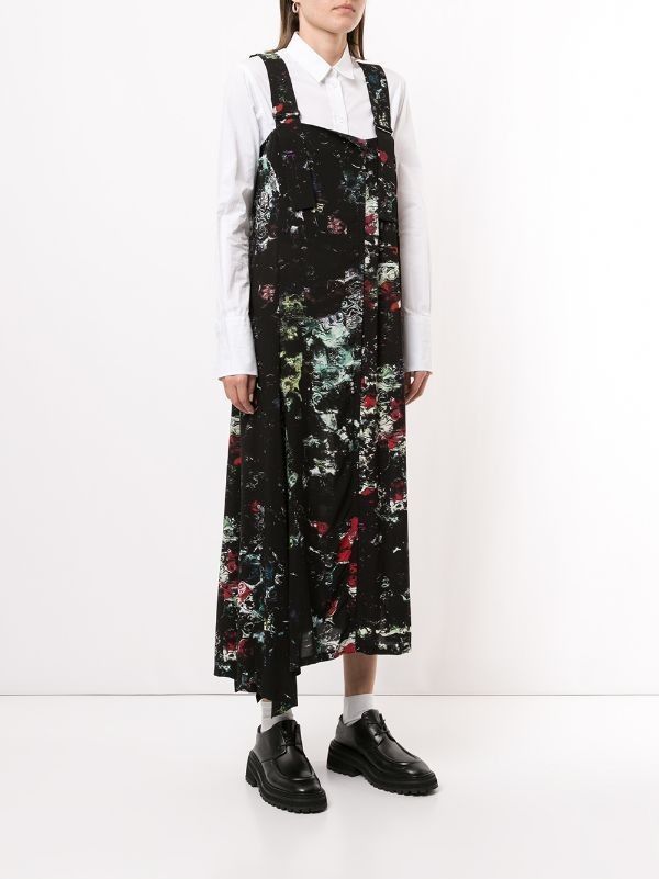 Yohji Yamamoto Fall 2020 Floral Galaxy Print Dress