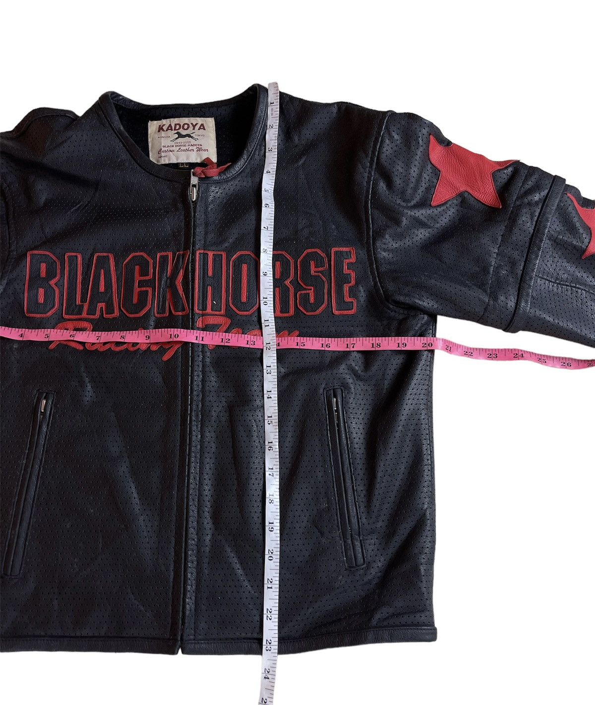 Other 🔥Vintage 90’’s Kadoya “Black Horse” Perforated Biker Jacket Size US M / EU 48-50 / 2 - 11 Thumbnail