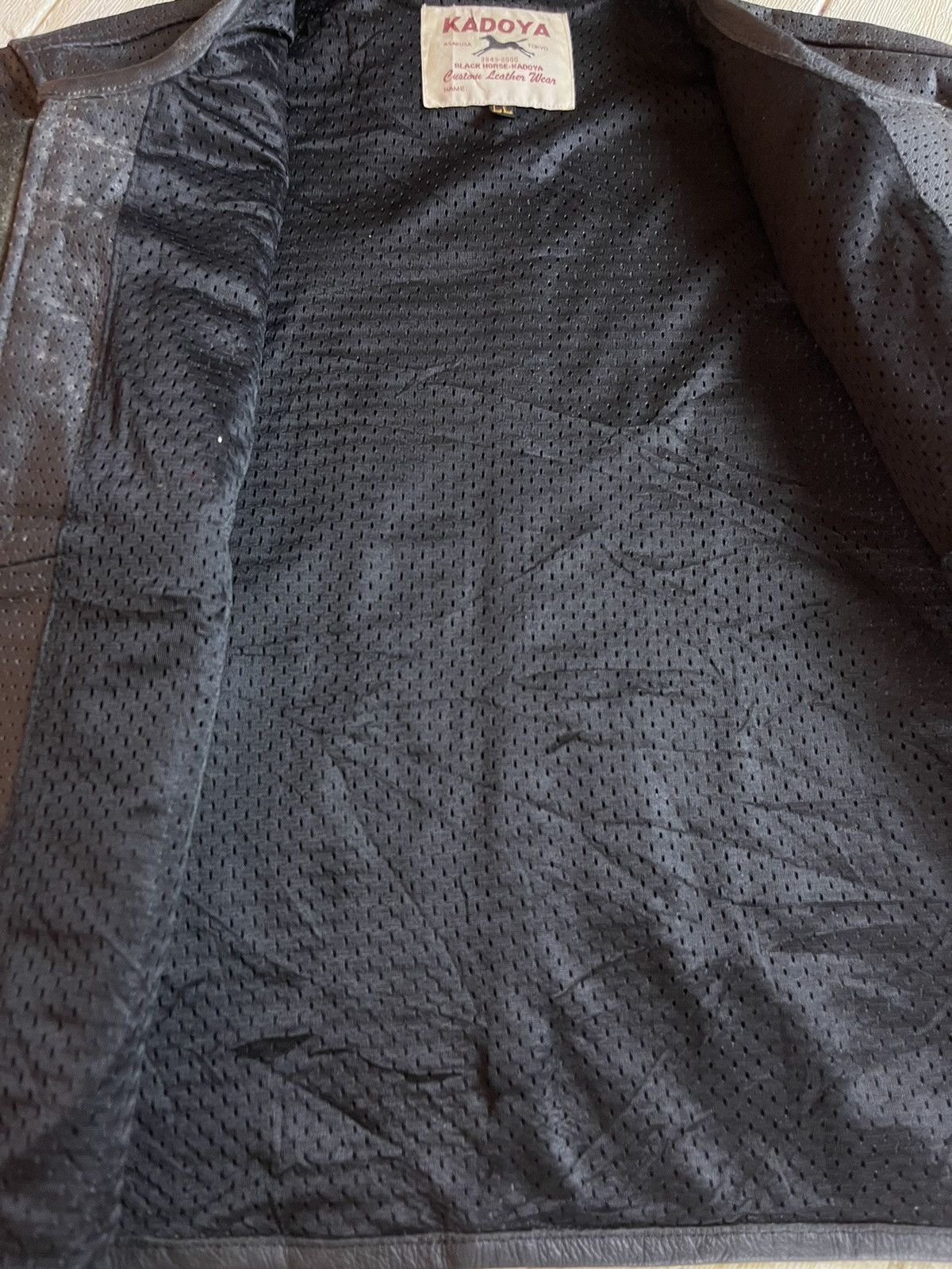 Other 🔥Vintage 90’’s Kadoya “Black Horse” Perforated Biker Jacket Size US M / EU 48-50 / 2 - 15 Thumbnail