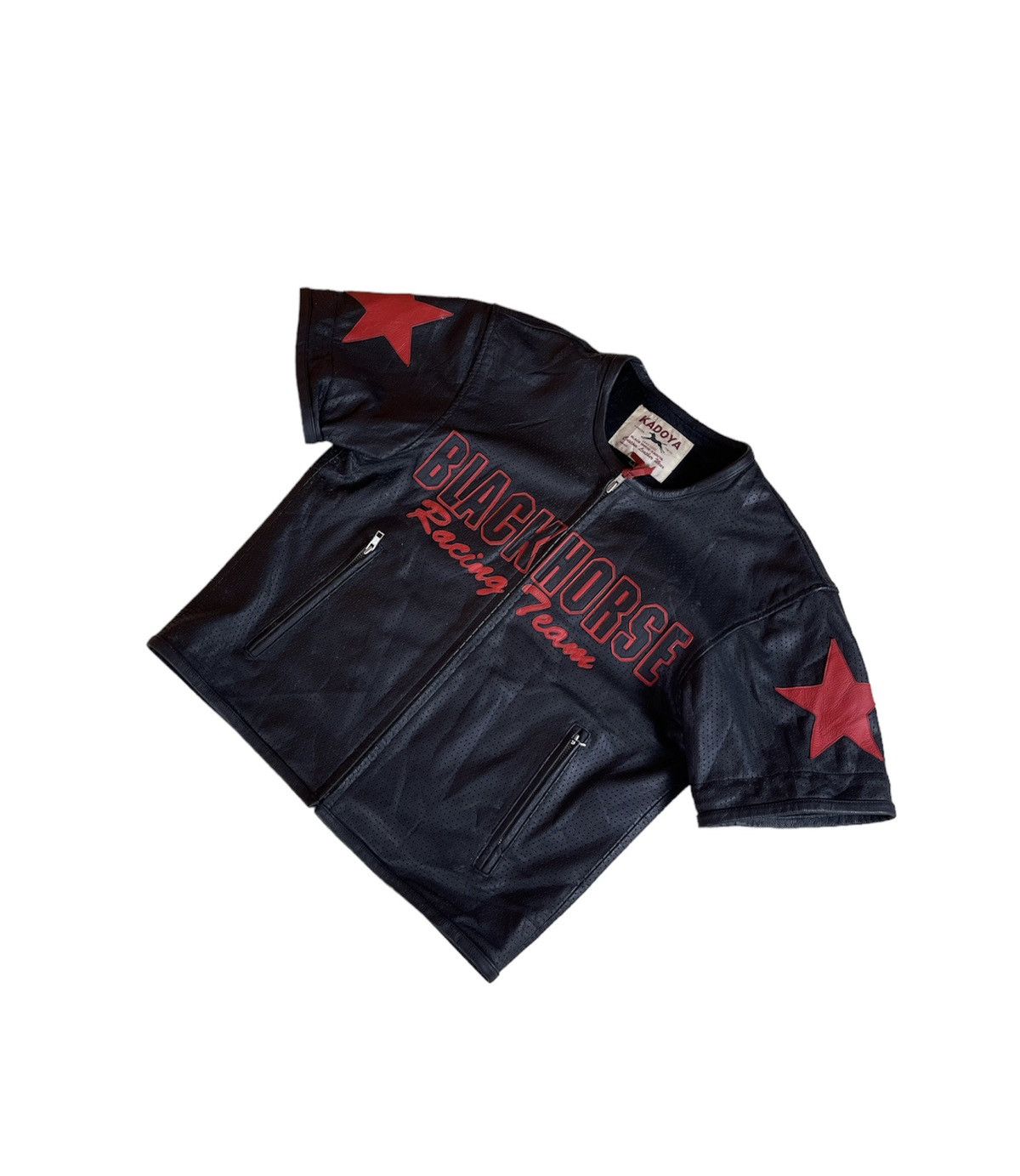 Other 🔥Vintage 90’’s Kadoya “Black Horse” Perforated Biker Jacket Size US M / EU 48-50 / 2 - 8 Thumbnail