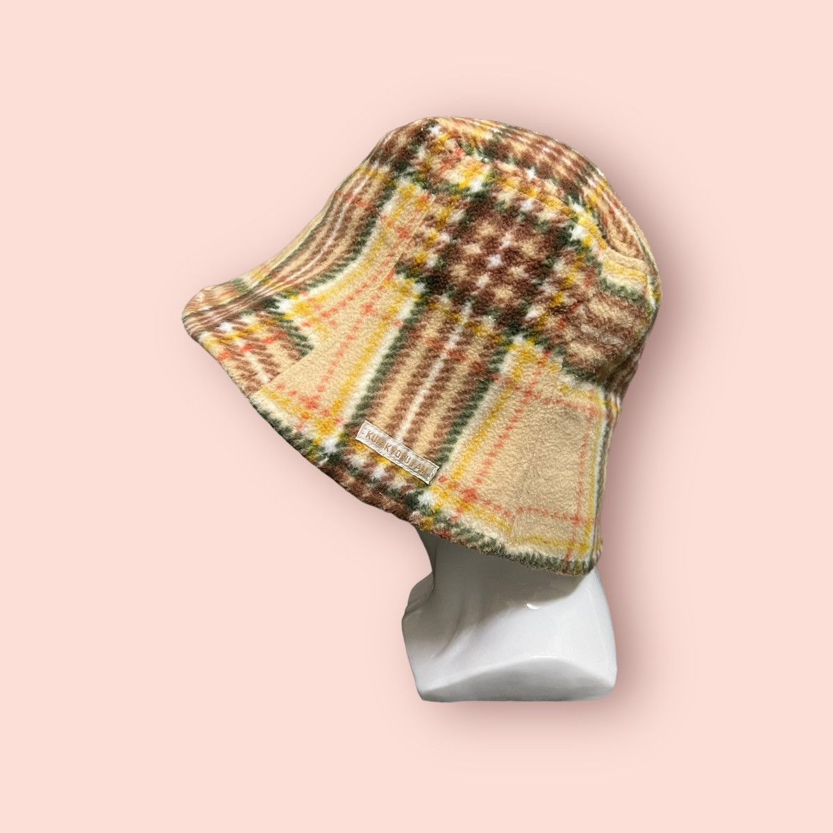 Japanese Brand × Vintage VINTAGE KUMIKYOKU FAM PLAID FLEECE BUCKET HAT Size ONE SIZE - 20 Thumbnail