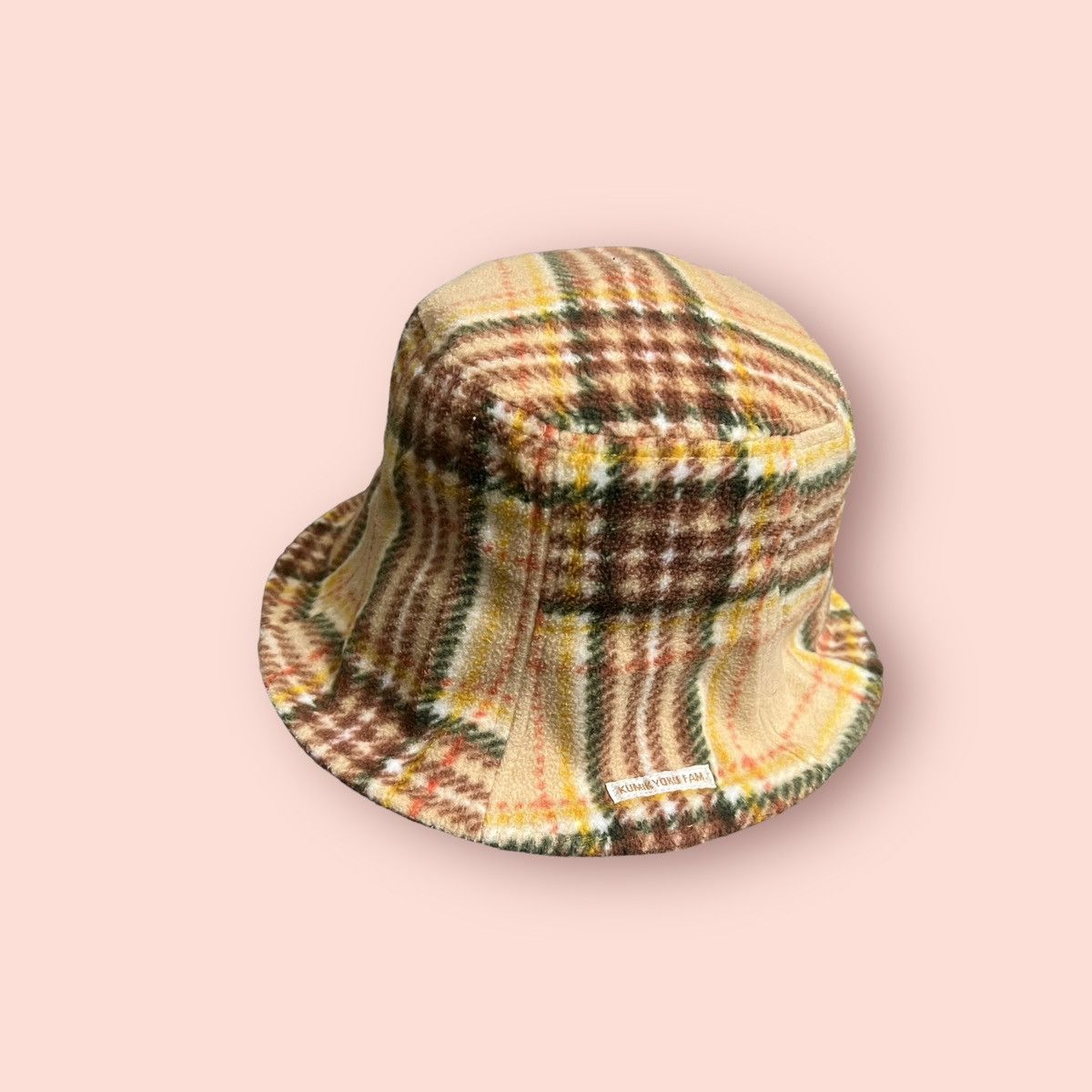 Japanese Brand × Vintage VINTAGE KUMIKYOKU FAM PLAID FLEECE BUCKET HAT Size ONE SIZE - 15 Thumbnail