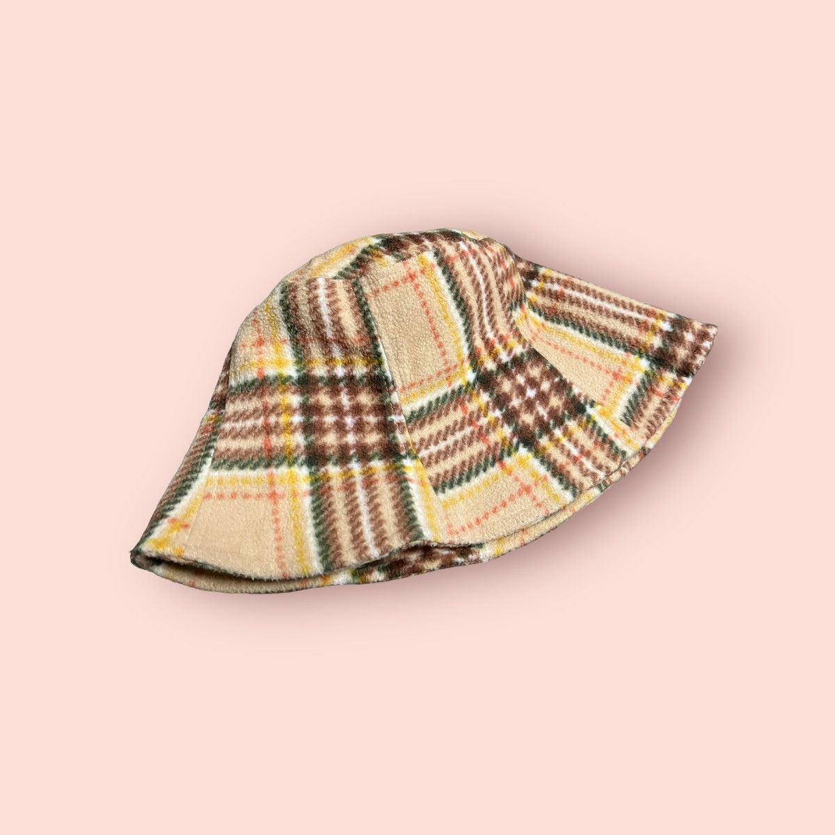 image of Vintage Kumikyoku Fam Plaid Fleece Bucket Hat, Men's