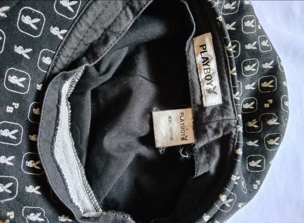 Japanese Brand × Playboy Vintage 90s Playboy fullprint newboys Hat Size ONE SIZE - 3 Thumbnail
