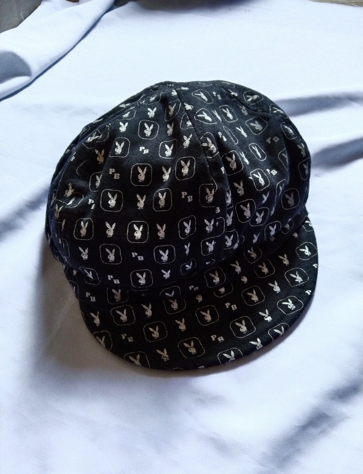 Japanese Brand × Playboy Vintage 90s Playboy fullprint newboys Hat Size ONE SIZE - 1 Thumbnail
