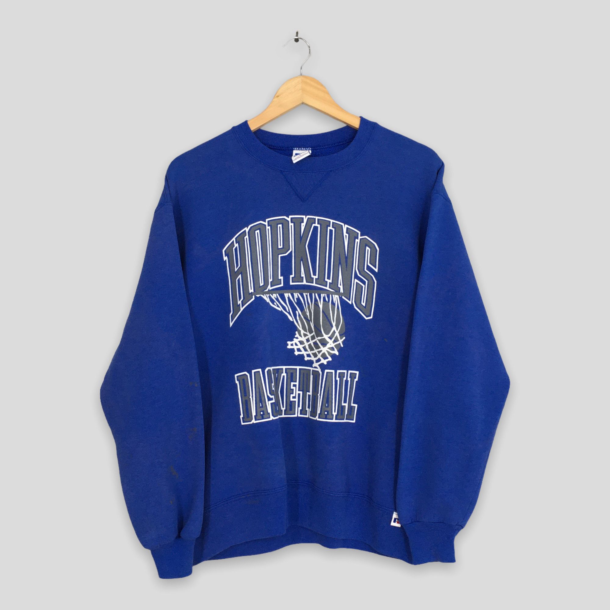NBA × NCAA × Russell Athletic Vintage Hopkins Basketball Blue Sweatshirt Medium Size US M / EU 48-50 / 2 - 1 Thumbnail