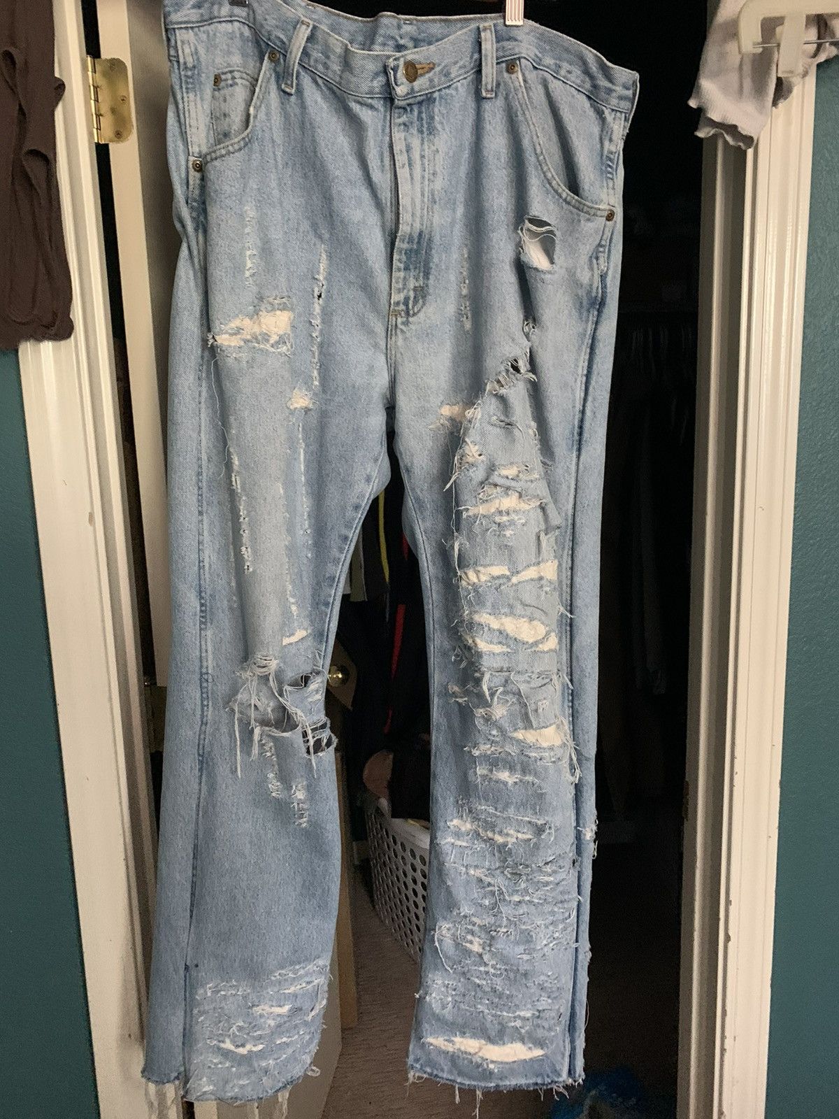 Wrangler DIY Patchwork Jeans | Grailed