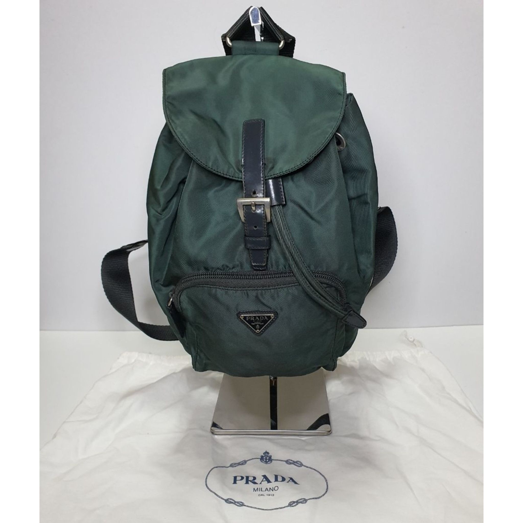 image of Like New! Prada Milano Mini Backpack in Emerald Green, Men's