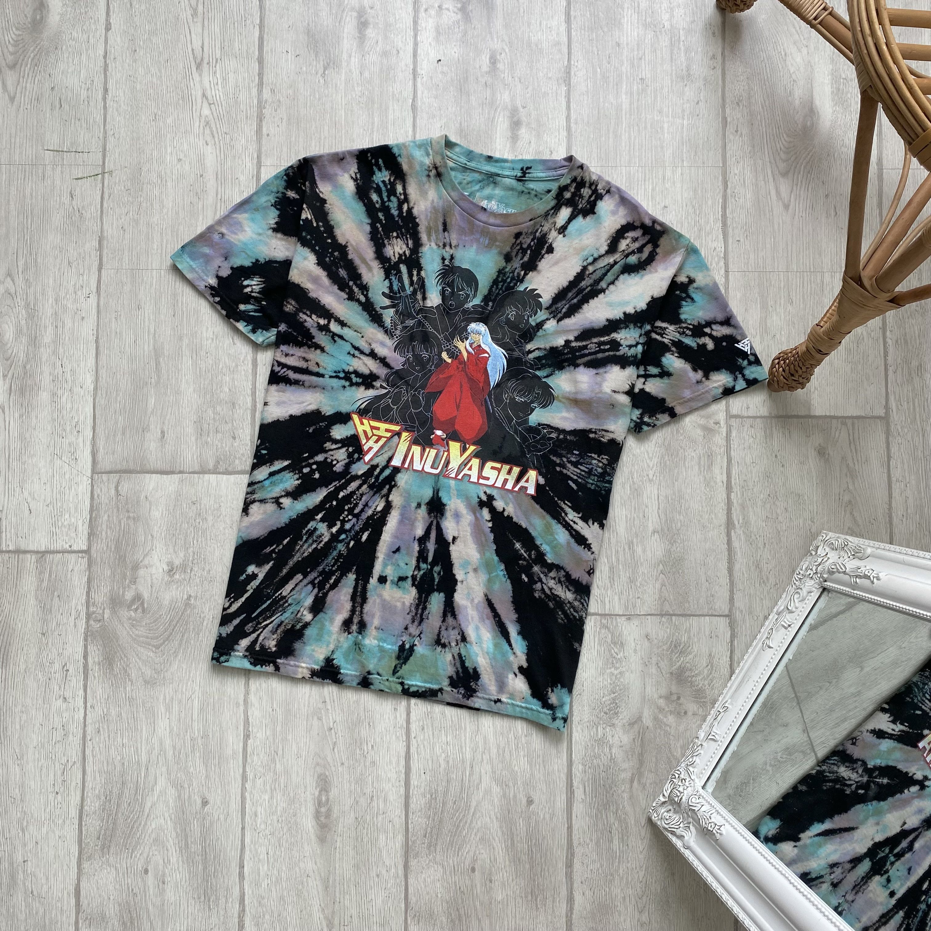 Anime Vintage Y2K InuYasha Tie Dye Tee Anime T Shirt Japanese Size US M / EU 48-50 / 2 - 1 Thumbnail