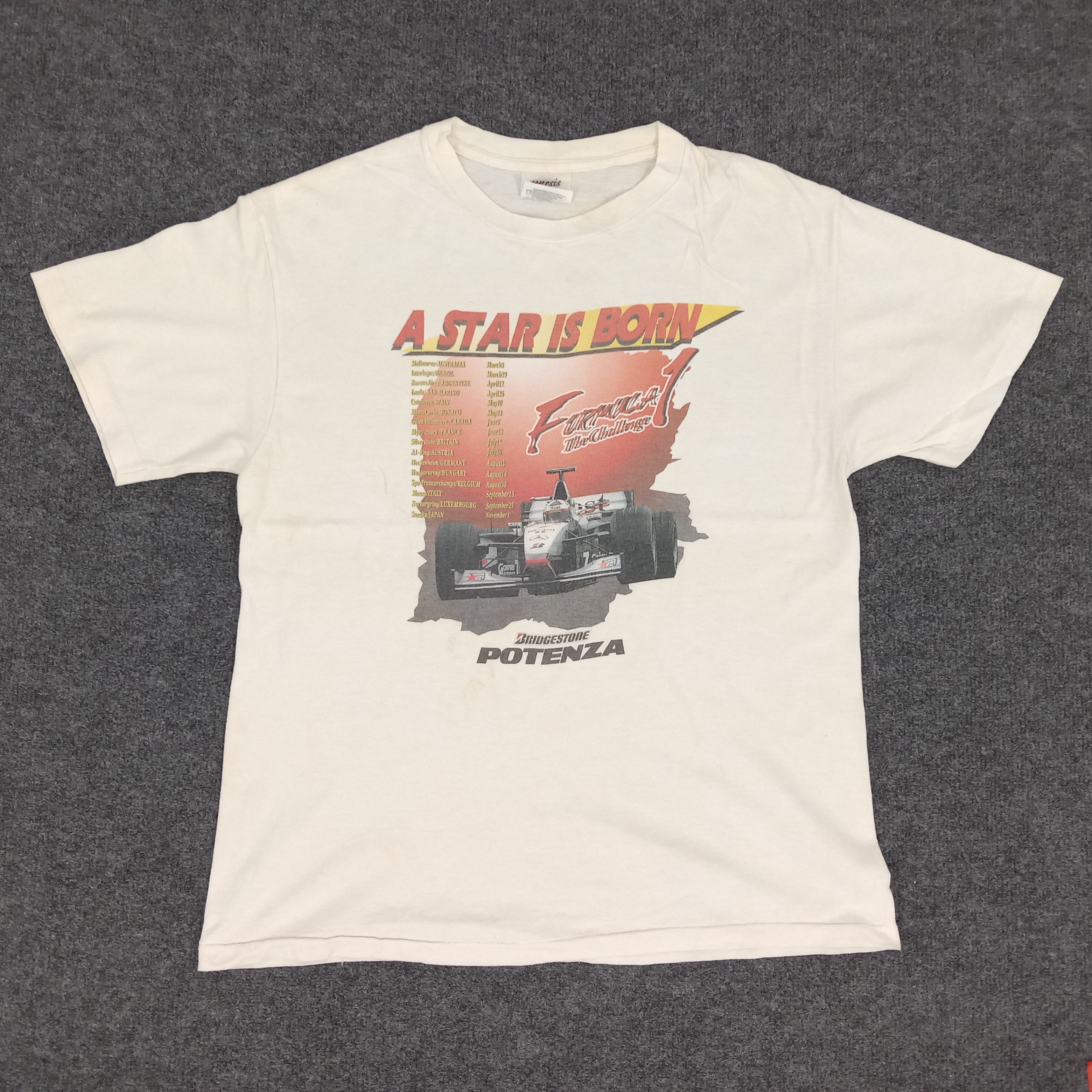 Japanese Brand × Vintage Formula 1 Bridgestone Potenza Racing Tshirt Size US M / EU 48-50 / 2 - 1 Thumbnail