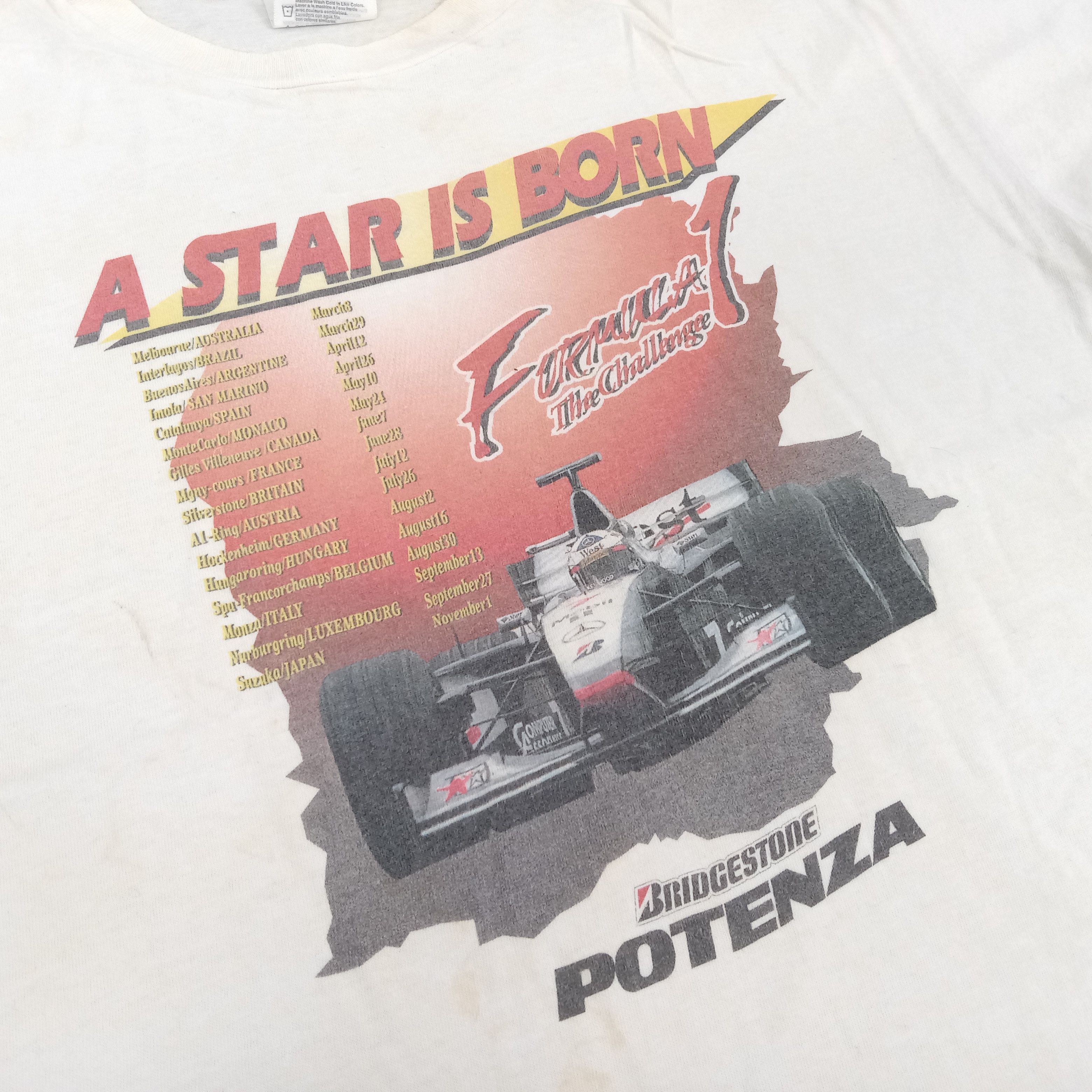 Japanese Brand × Vintage Formula 1 Bridgestone Potenza Racing Tshirt Size US M / EU 48-50 / 2 - 2 Thumbnail