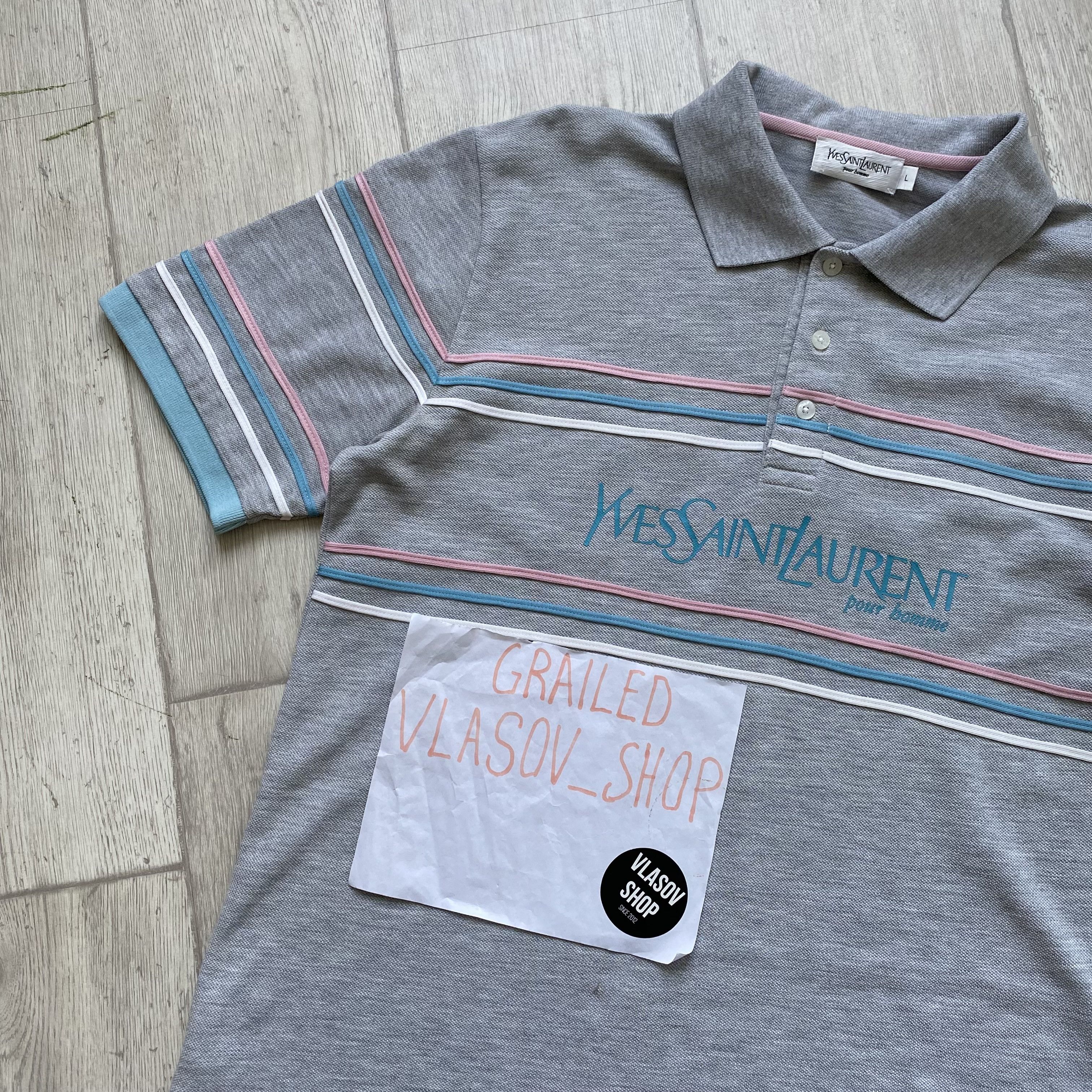 Yves Saint Laurent 🔥 YSL Vintage 90s Yves Saint Laurent Polo Big logo TEE Size US L / EU 52-54 / 3 - 8 Thumbnail