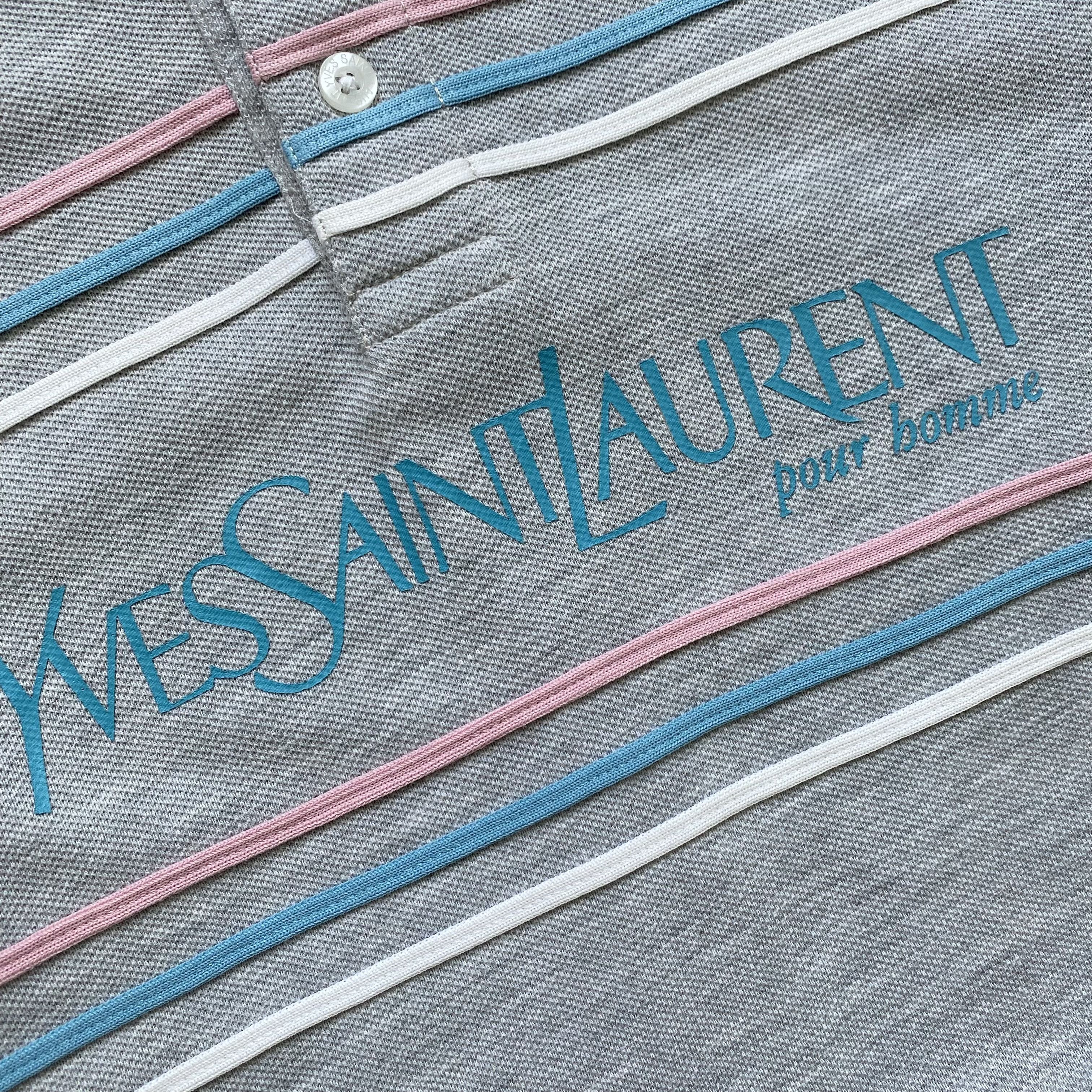 Yves Saint Laurent 🔥 YSL Vintage 90s Yves Saint Laurent Polo Big logo TEE Size US L / EU 52-54 / 3 - 5 Thumbnail