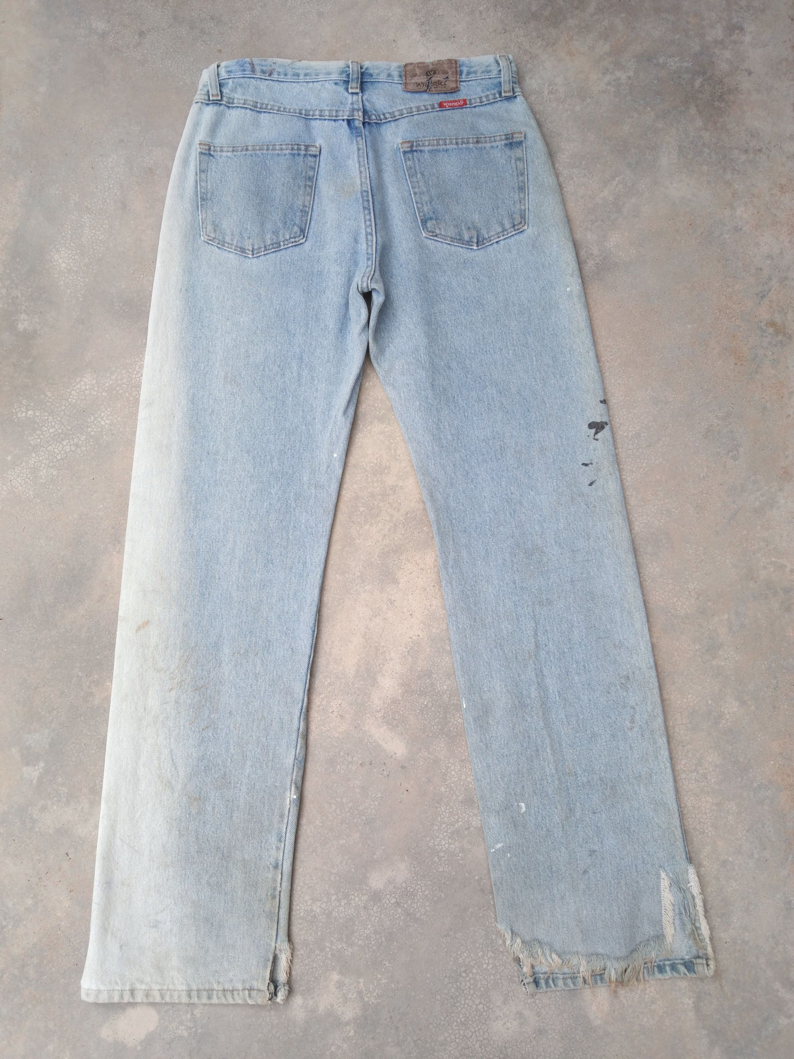 Vintage Wrangler Sun Faded Dirty Distressed Jeans 31x32