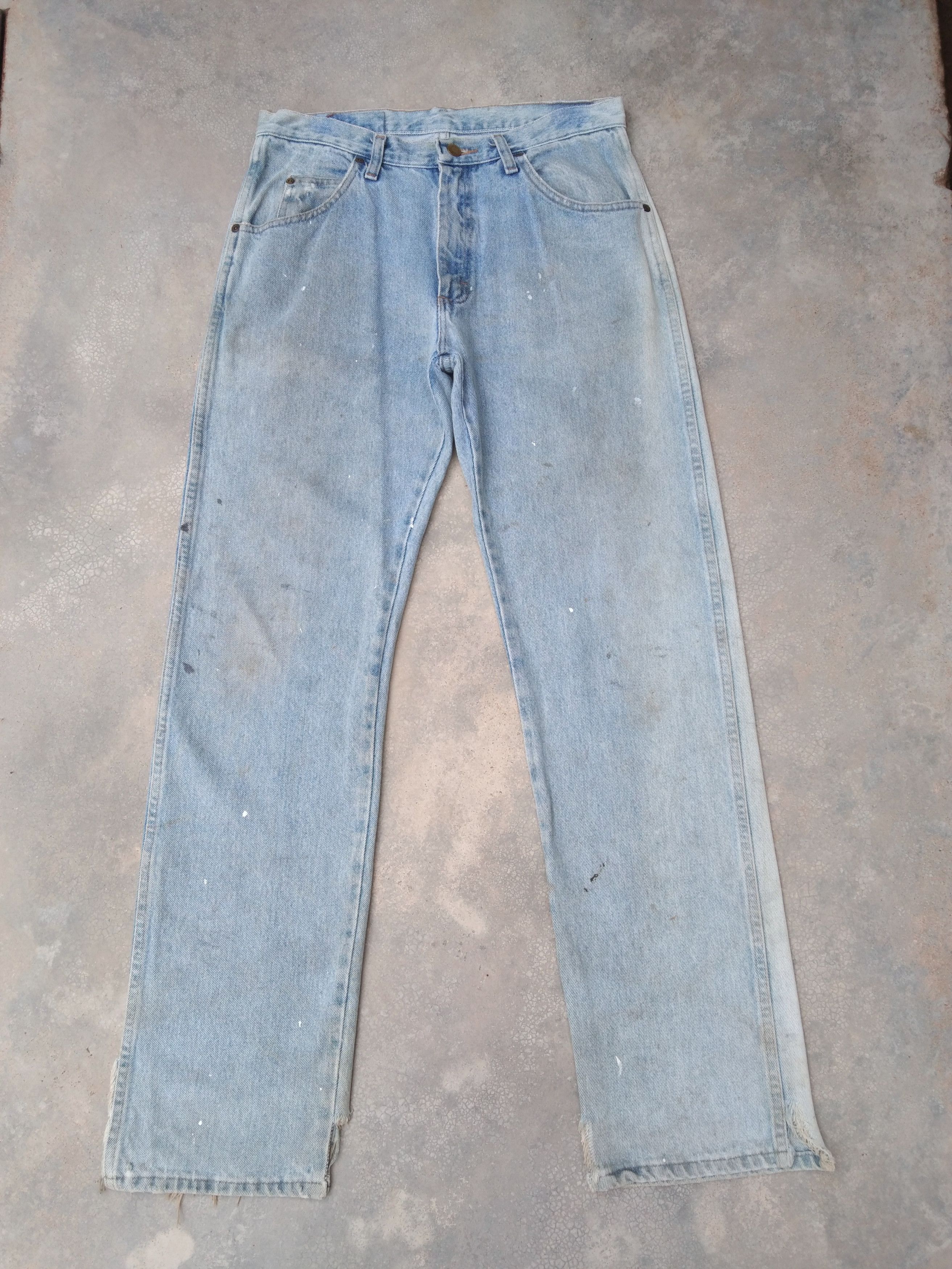 Vintage Wrangler Sun Faded Dirty Distressed Jeans 31x32