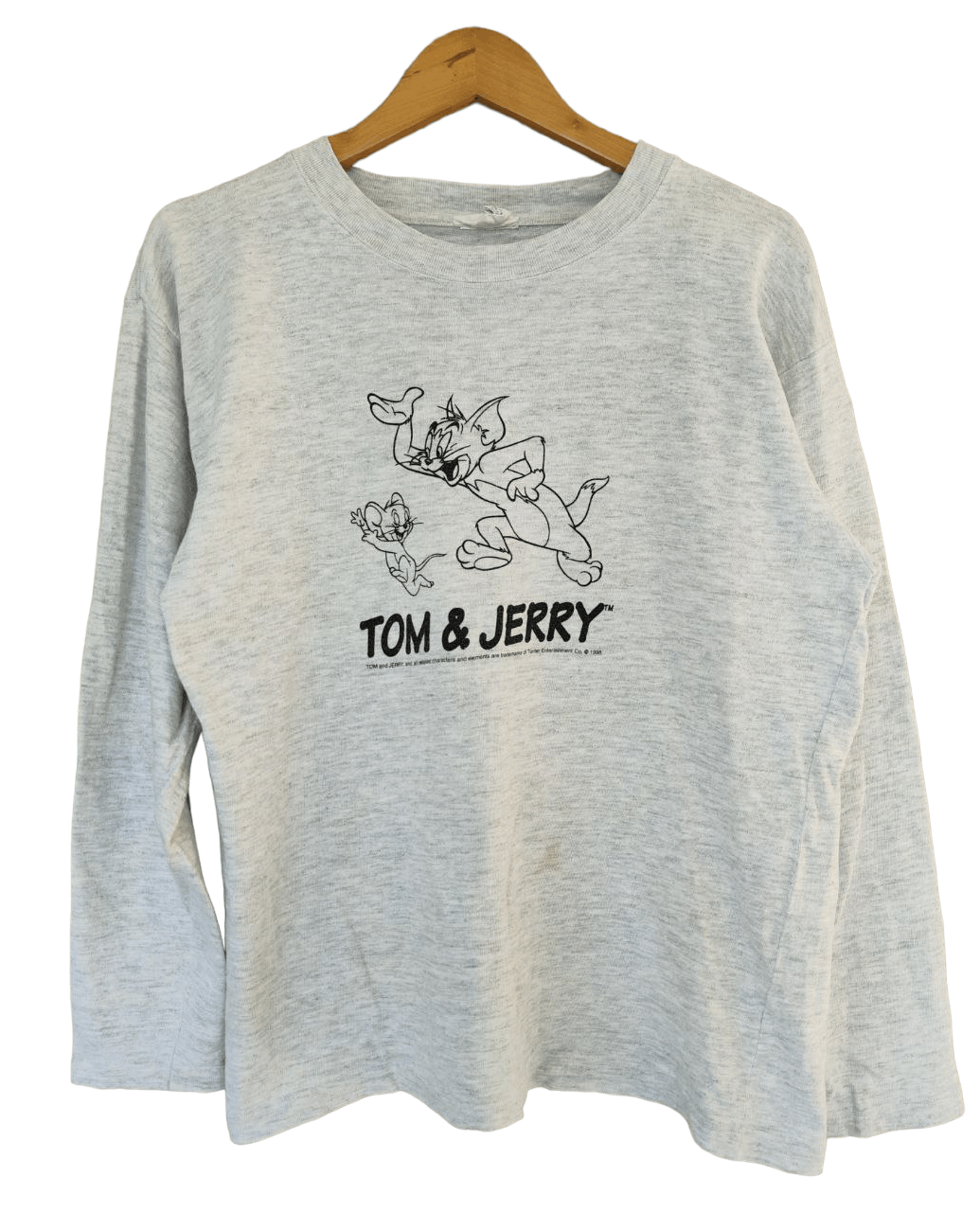 image of Cartoon Network x Vintage 1998 Vintage Tom & Jerry Cartoon T in Grey, Men's (Size Medium)
