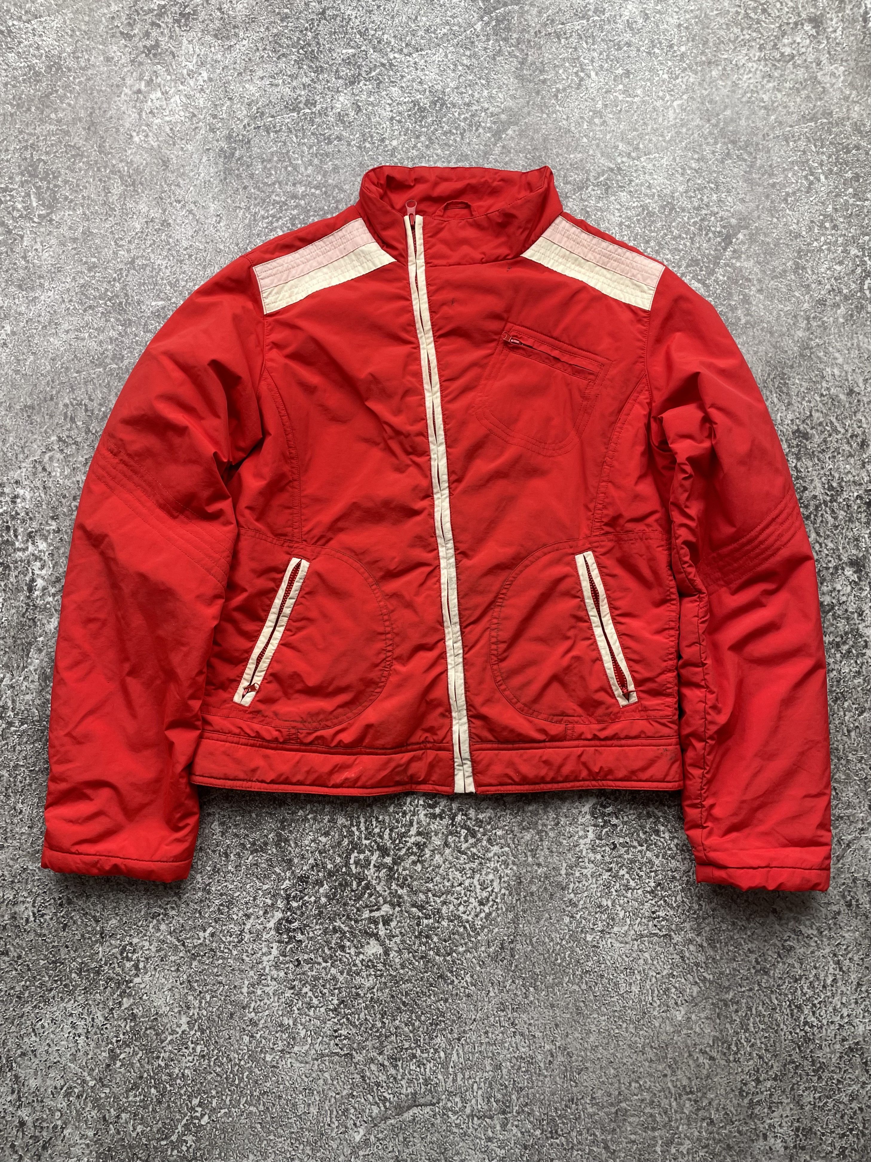 image of Avant Garde x Vintage Asymmetrical Zipped Dirty Jacket in Red, Women's (Size Large)