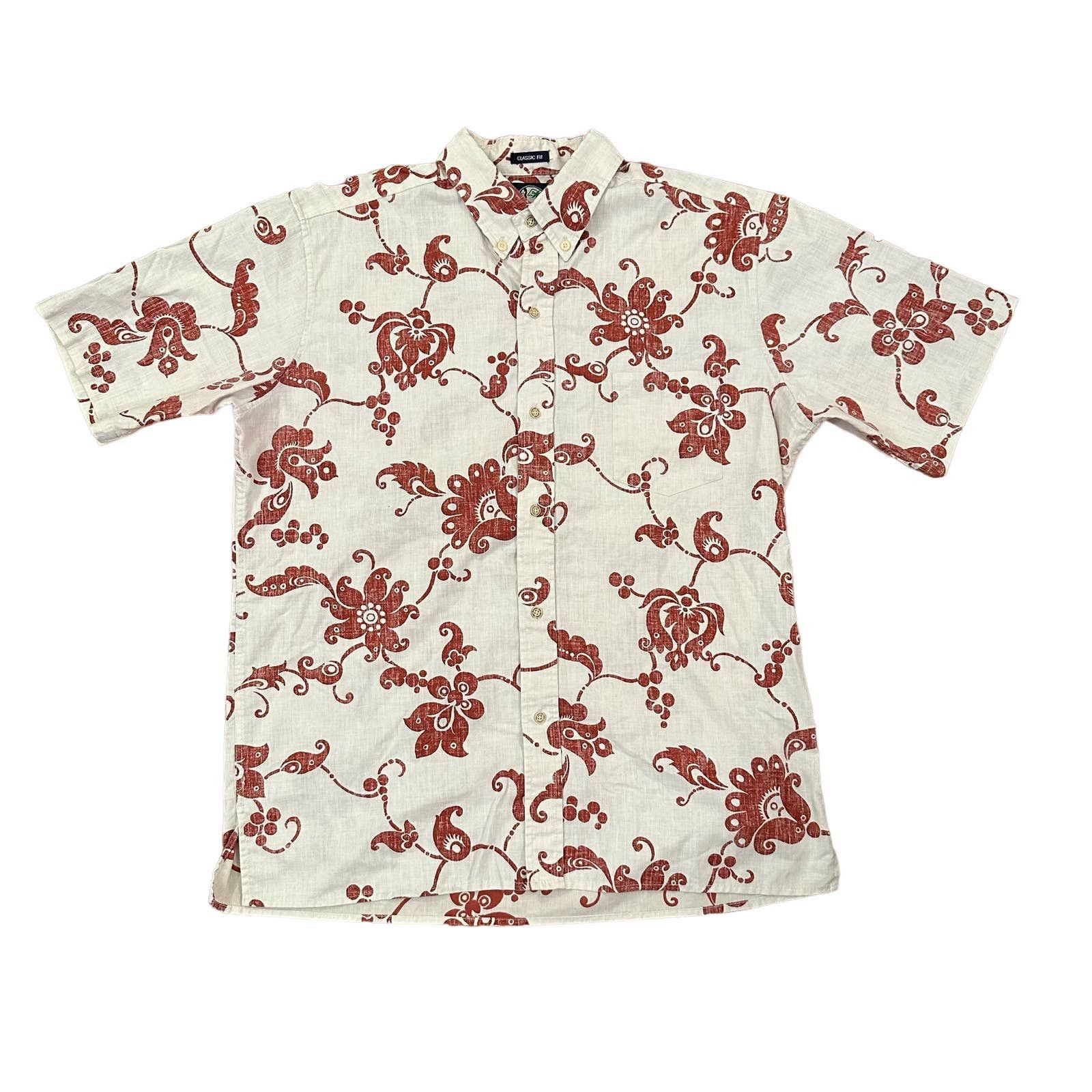Reyn Spooner Reyn Spooner Aloha Shirt, Red Design Hawaiian Shirt Size US L / EU 52-54 / 3 - 1 Preview