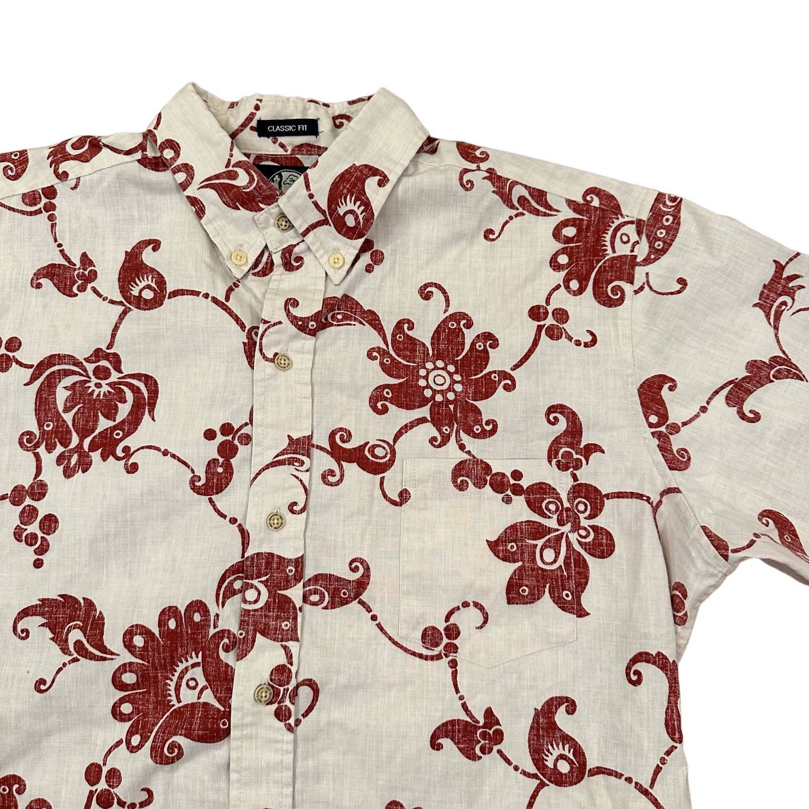 Reyn Spooner Reyn Spooner Aloha Shirt, Red Design Hawaiian Shirt Size US L / EU 52-54 / 3 - 2 Preview